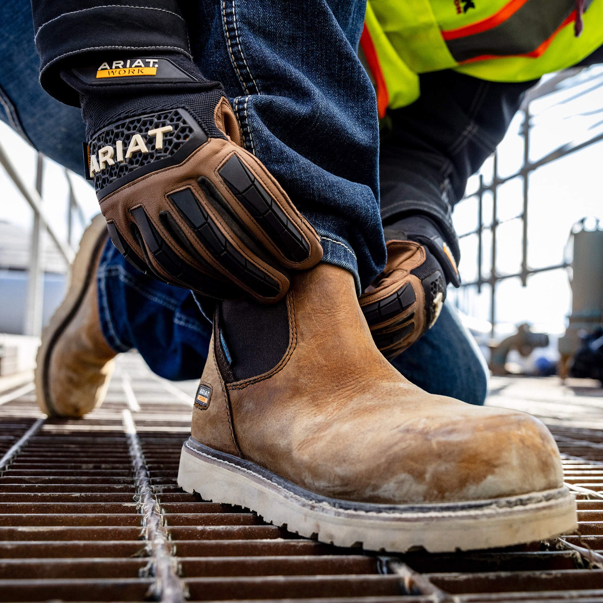 Ariat Rebar Wedge Chelsea Waterproof Composite Toe Work Boot Online
