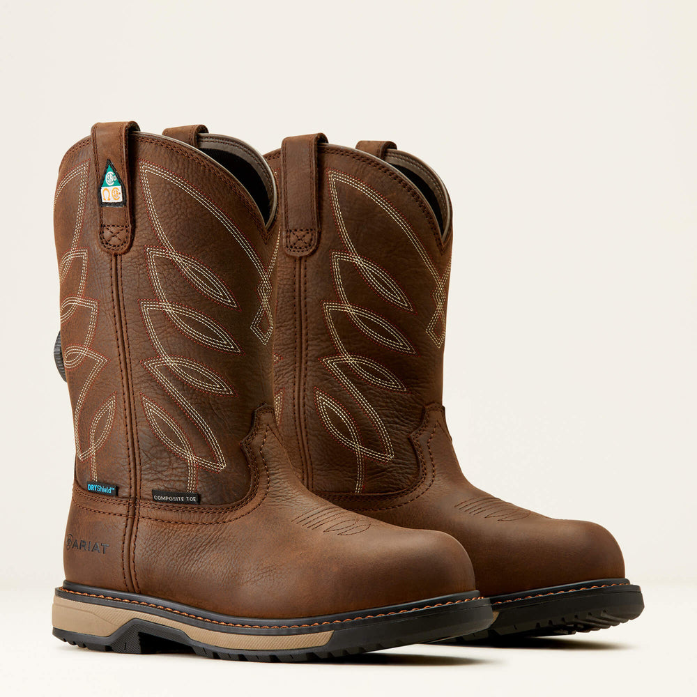Ariat Riveter Pull-On BOA CSA Waterproof Composite Toe Work Boot Outlet