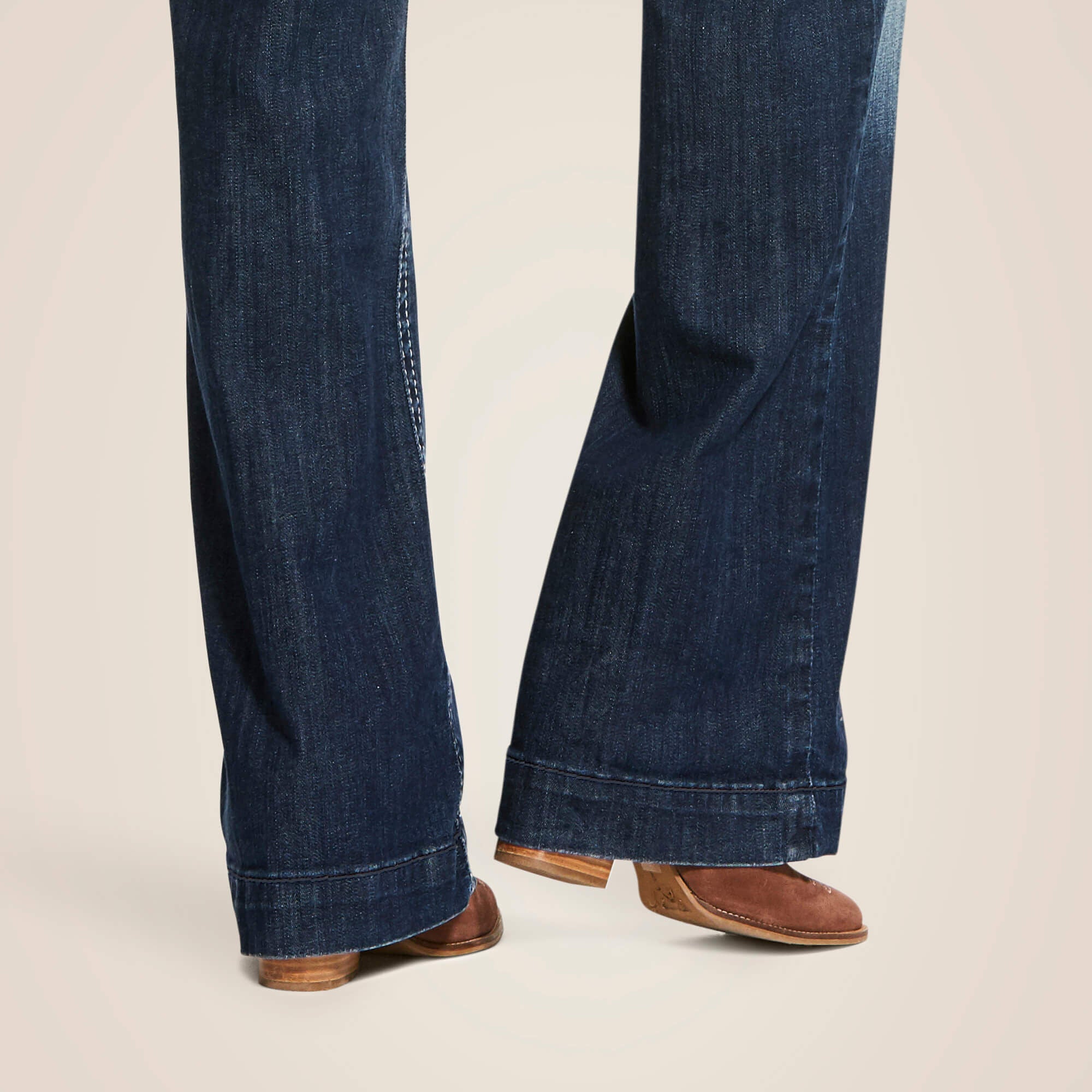 Ariat Trouser Mid Rise Stretch Entwined Wide Leg Jean On Sale