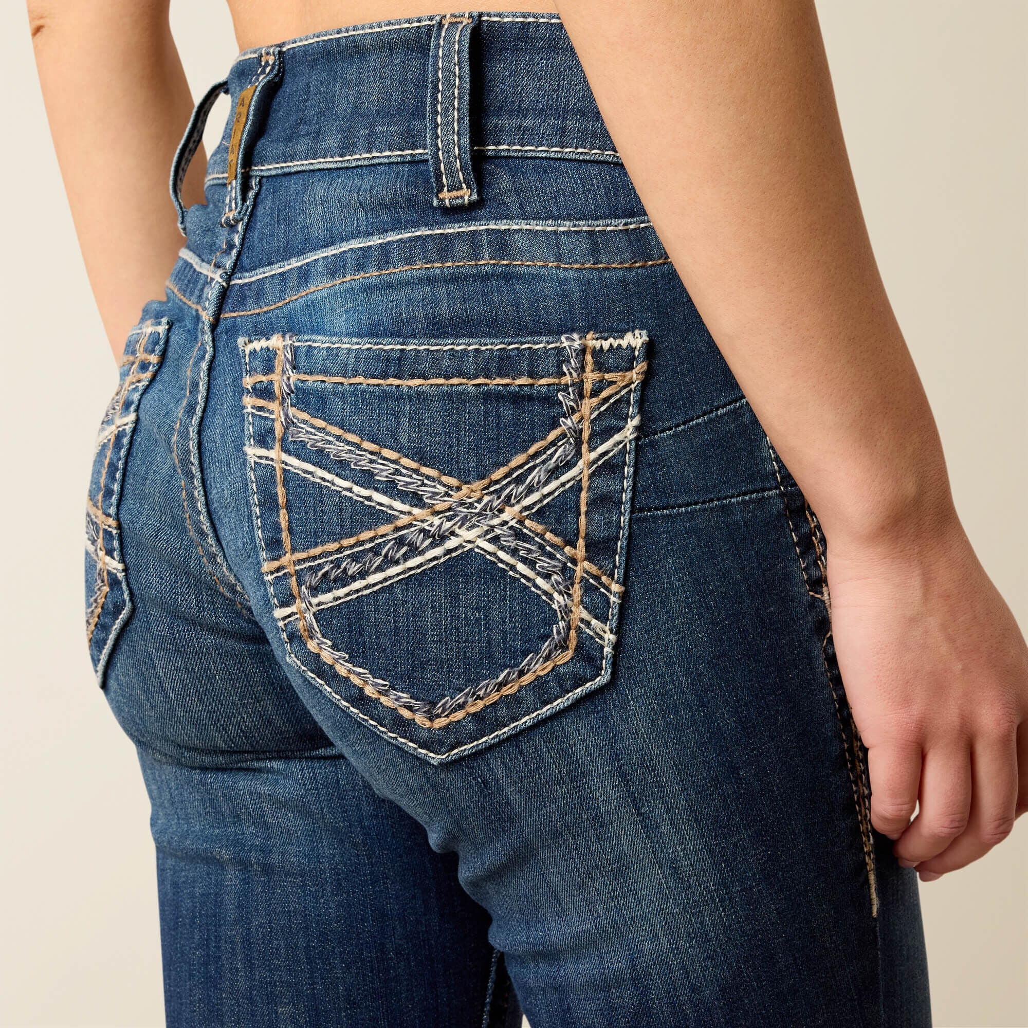 Ariat R.E.A.L. Mid Rise Stretch Entwined Festival Boot Cut Jean For Sale