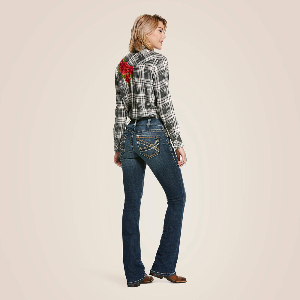 Ariat R.E.A.L. Mid Rise Stretch Entwined Festival Boot Cut Jean For Sale