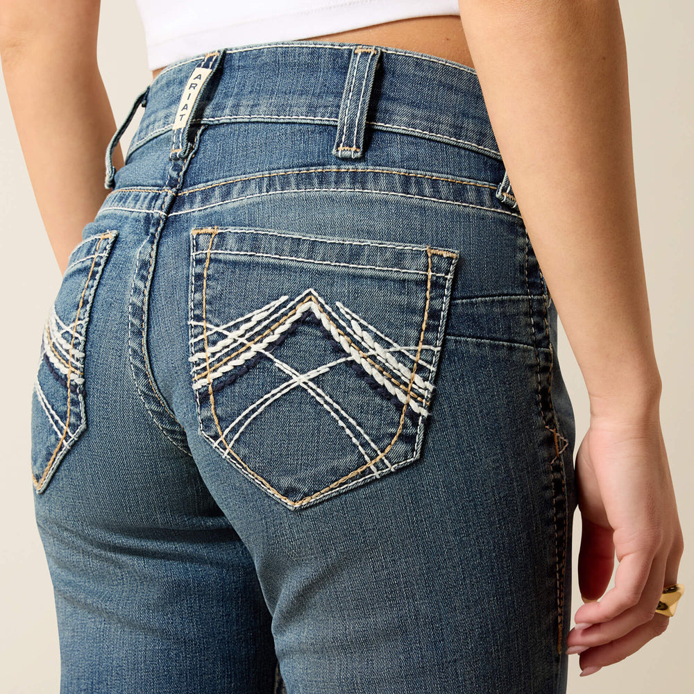 Ariat R.E.A.L. Mid Rise Stretch Whipstitch Boot Cut Jean On Sale