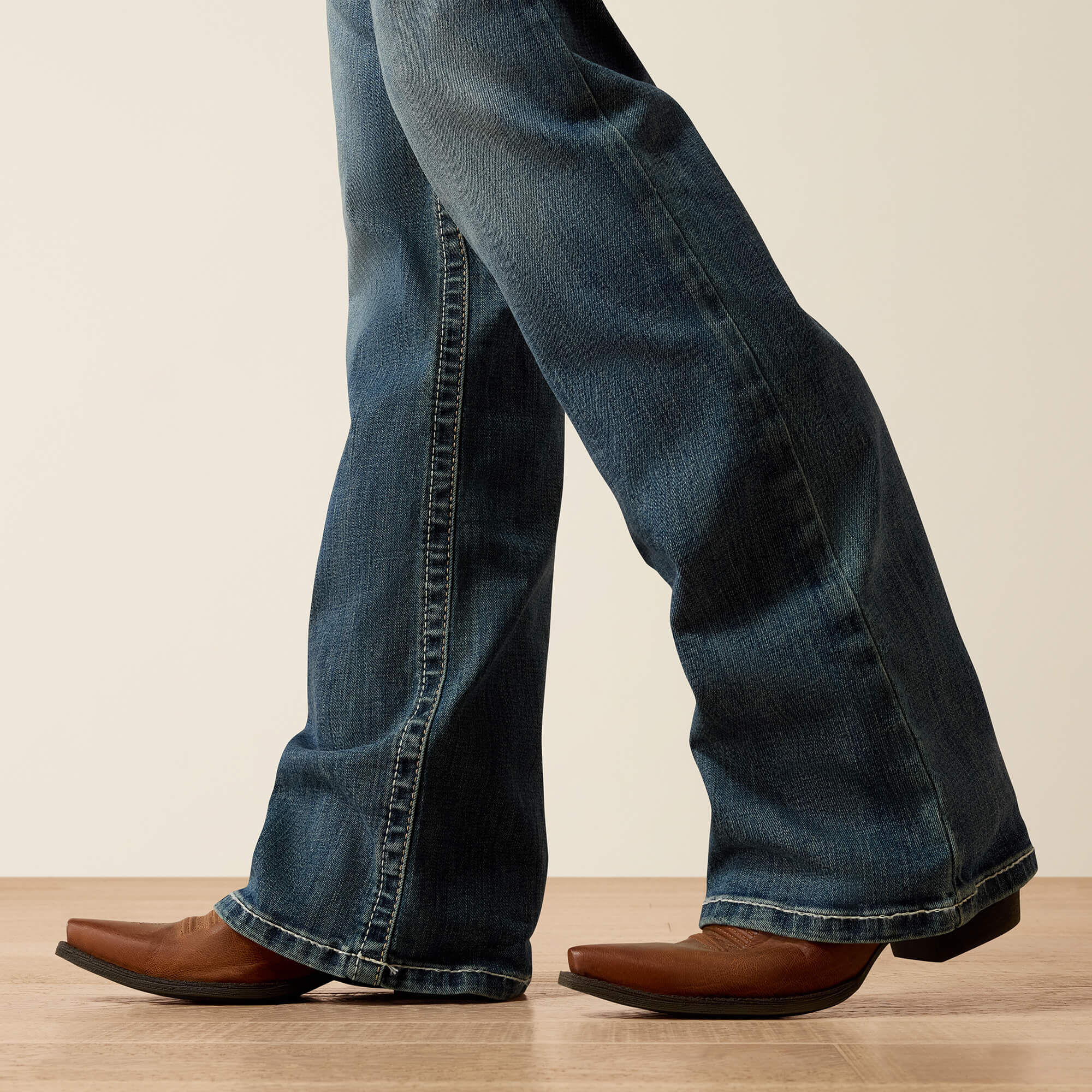 Ariat R.E.A.L. Mid Rise Stretch Whipstitch Boot Cut Jean On Sale