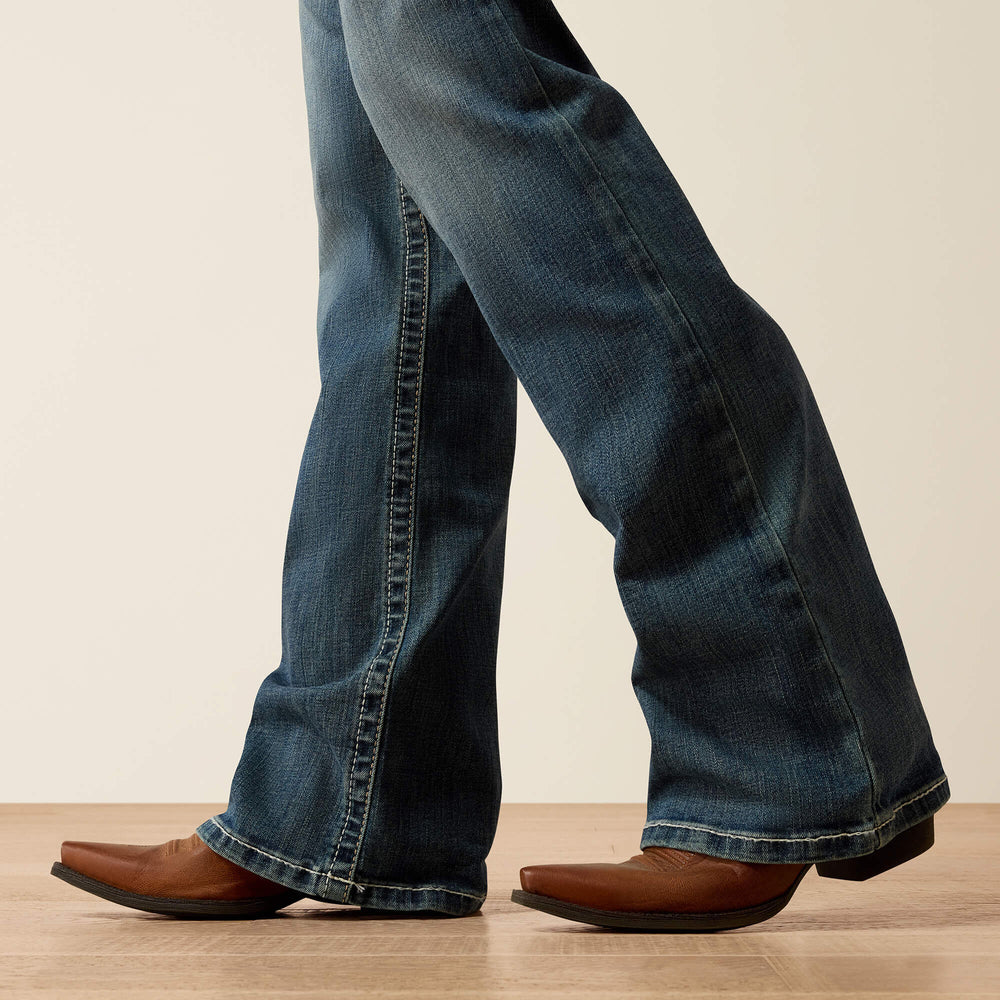 Ariat R.E.A.L. Mid Rise Stretch Whipstitch Boot Cut Jean On Sale