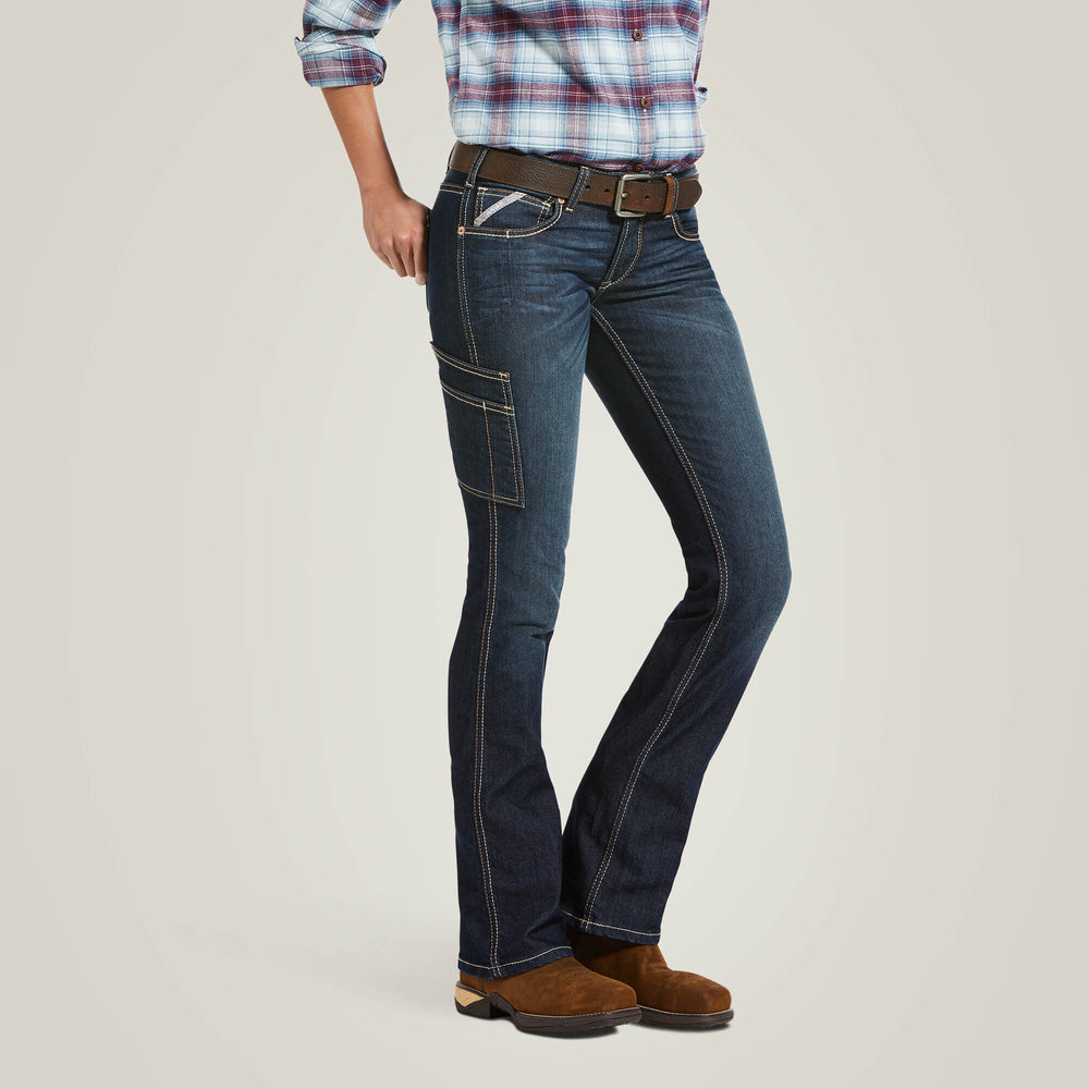 Ariat Rebar Mid Rise DuraStretch Riveter Boot Cut Jean For Sale