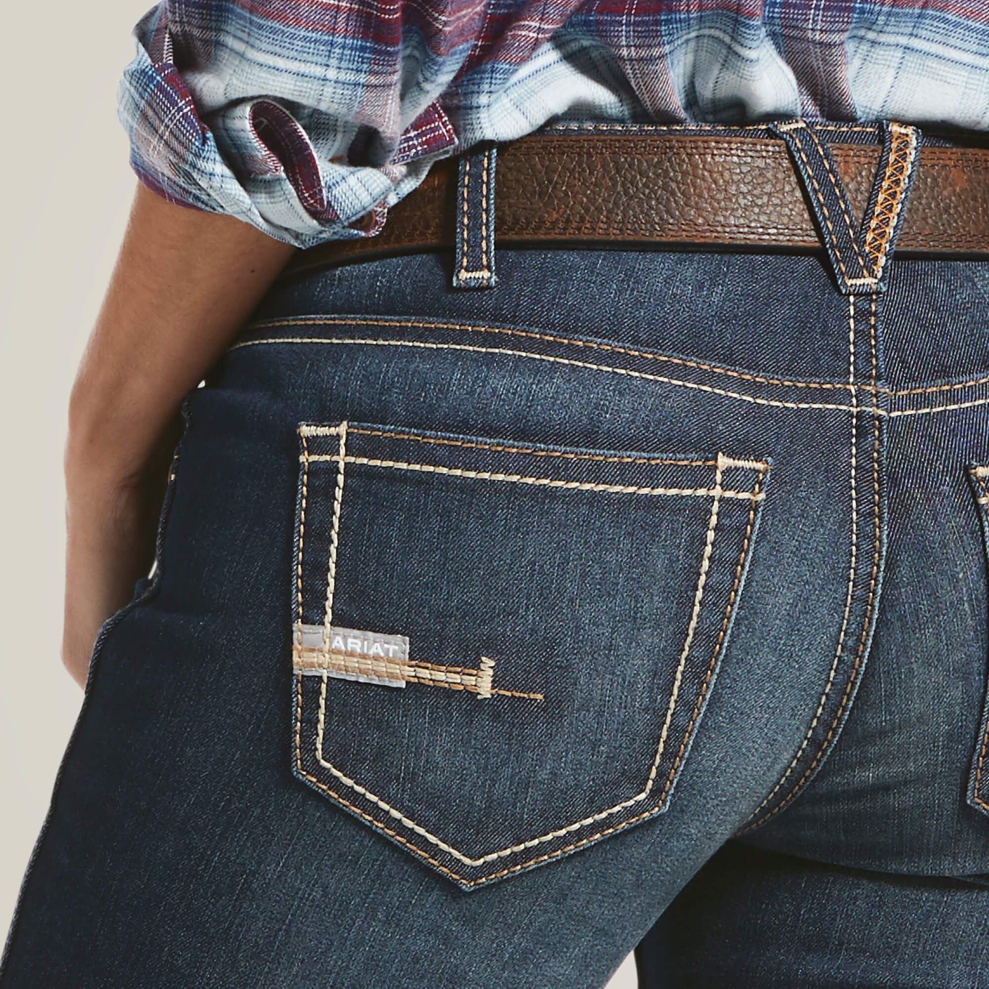 Ariat Rebar Mid Rise DuraStretch Riveter Boot Cut Jean For Sale
