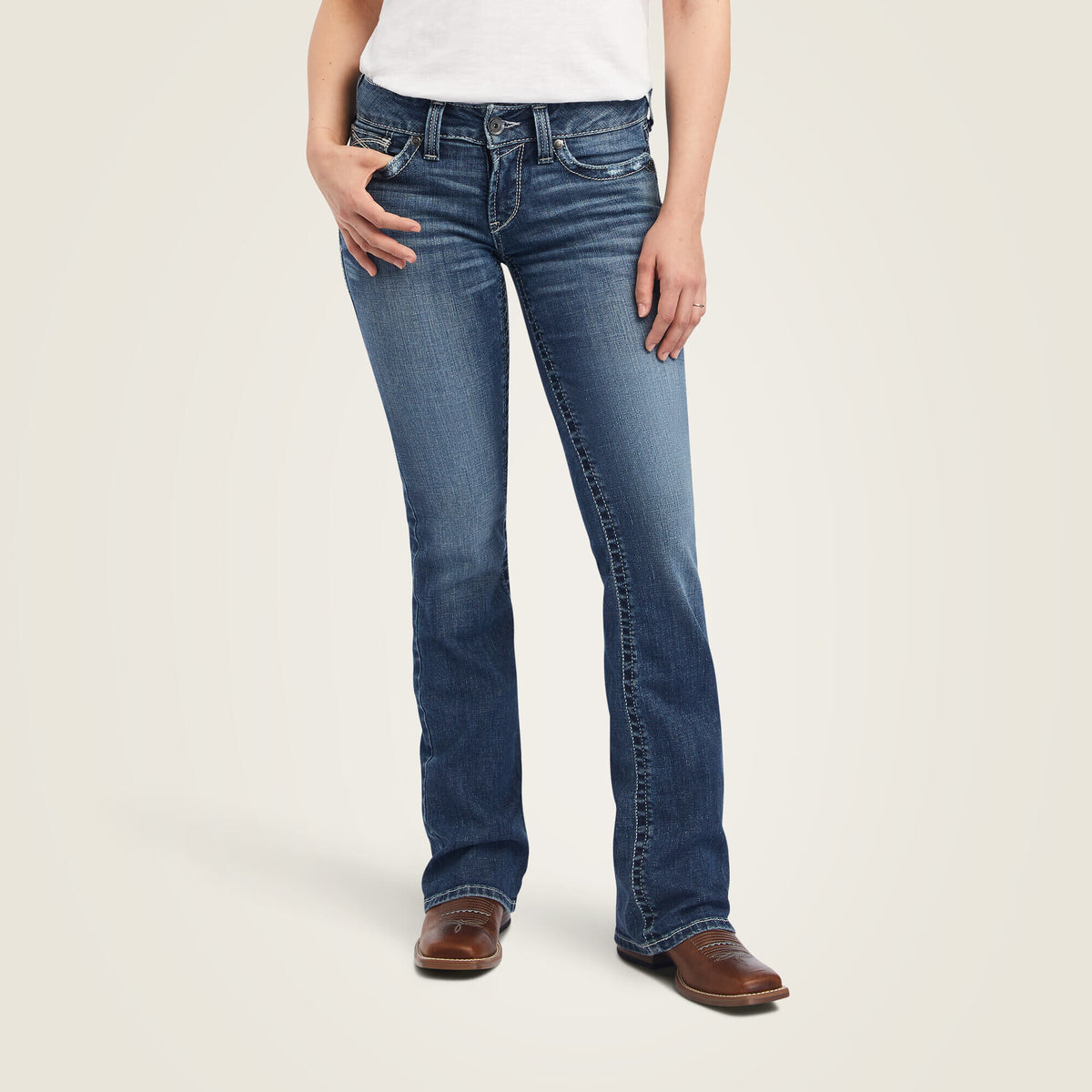 Ariat R.E.A.L. Mid Rise Raquel Boot Cut Jean Discount