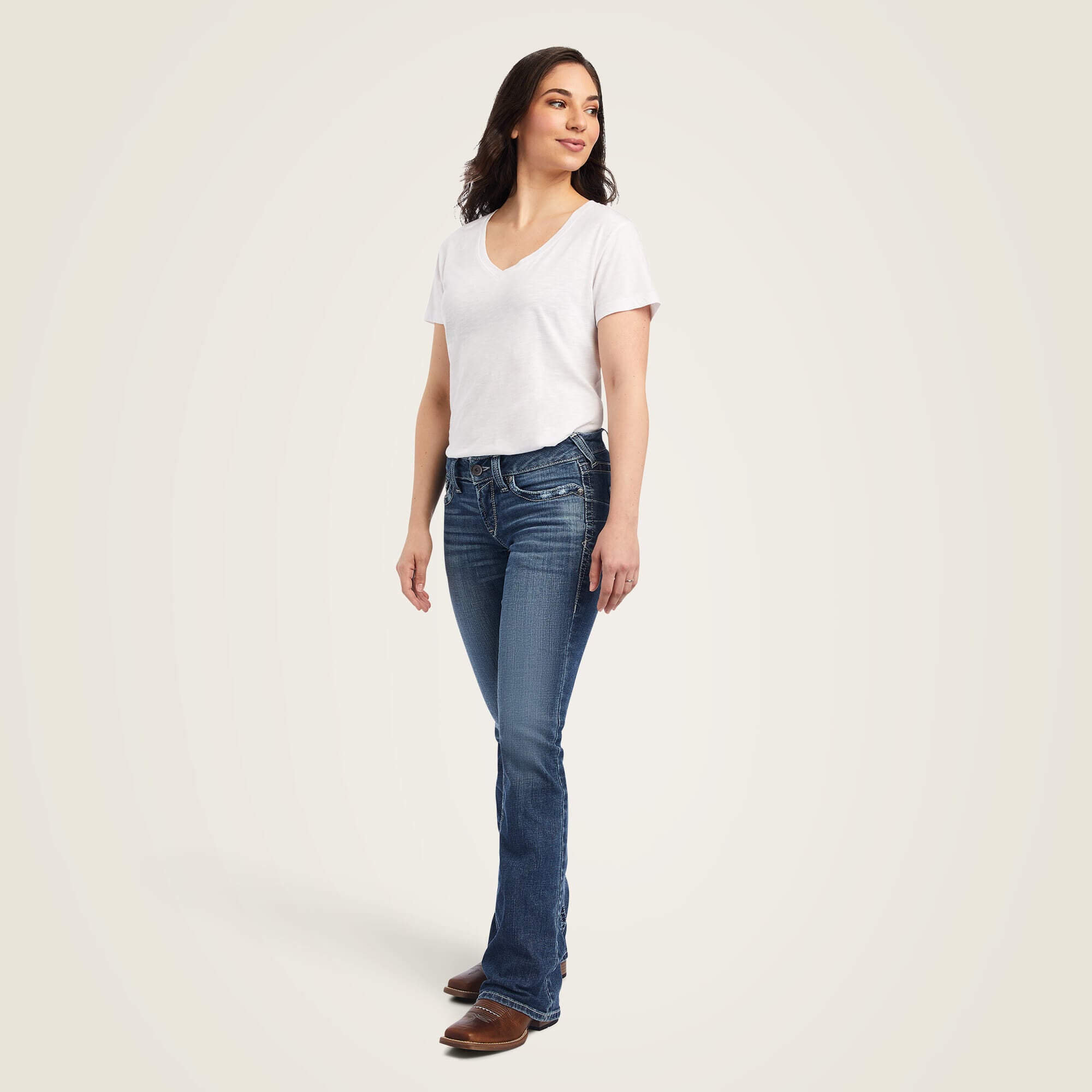 Ariat R.E.A.L. Mid Rise Raquel Boot Cut Jean Discount