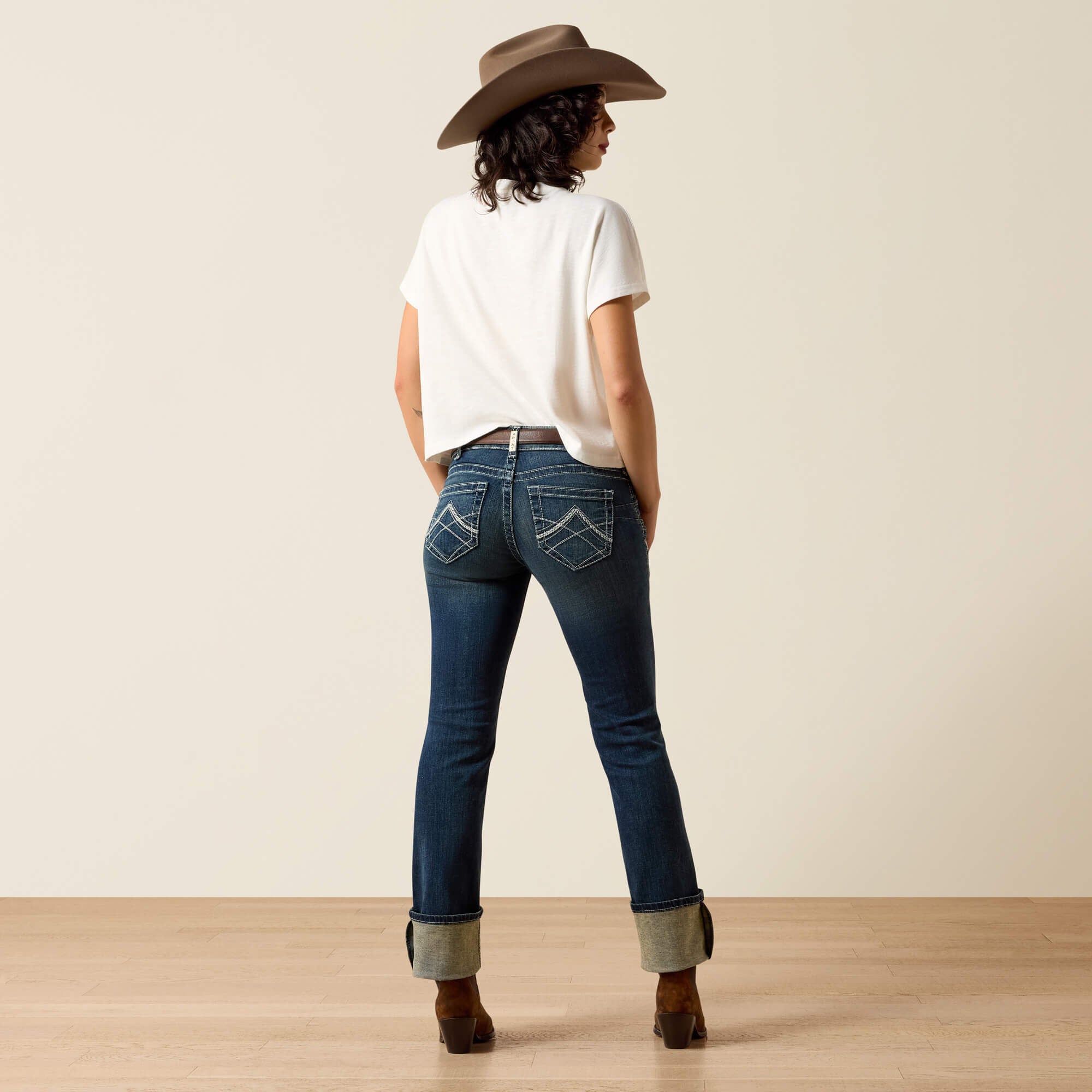 Ariat R.E.A.L. Mid Rise Stretch Icon Stackable Straight Leg Jean Online