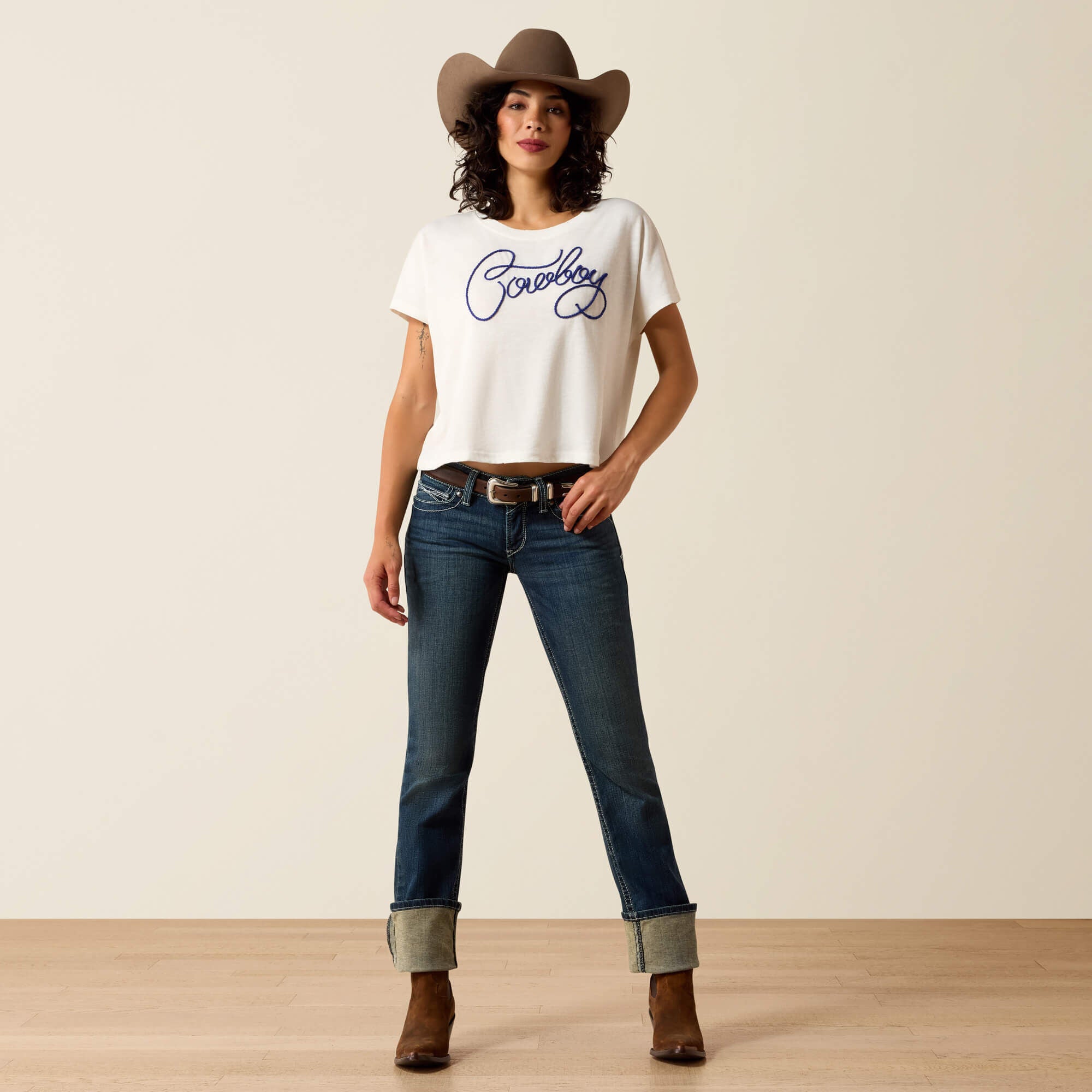 Ariat R.E.A.L. Mid Rise Stretch Icon Stackable Straight Leg Jean Online