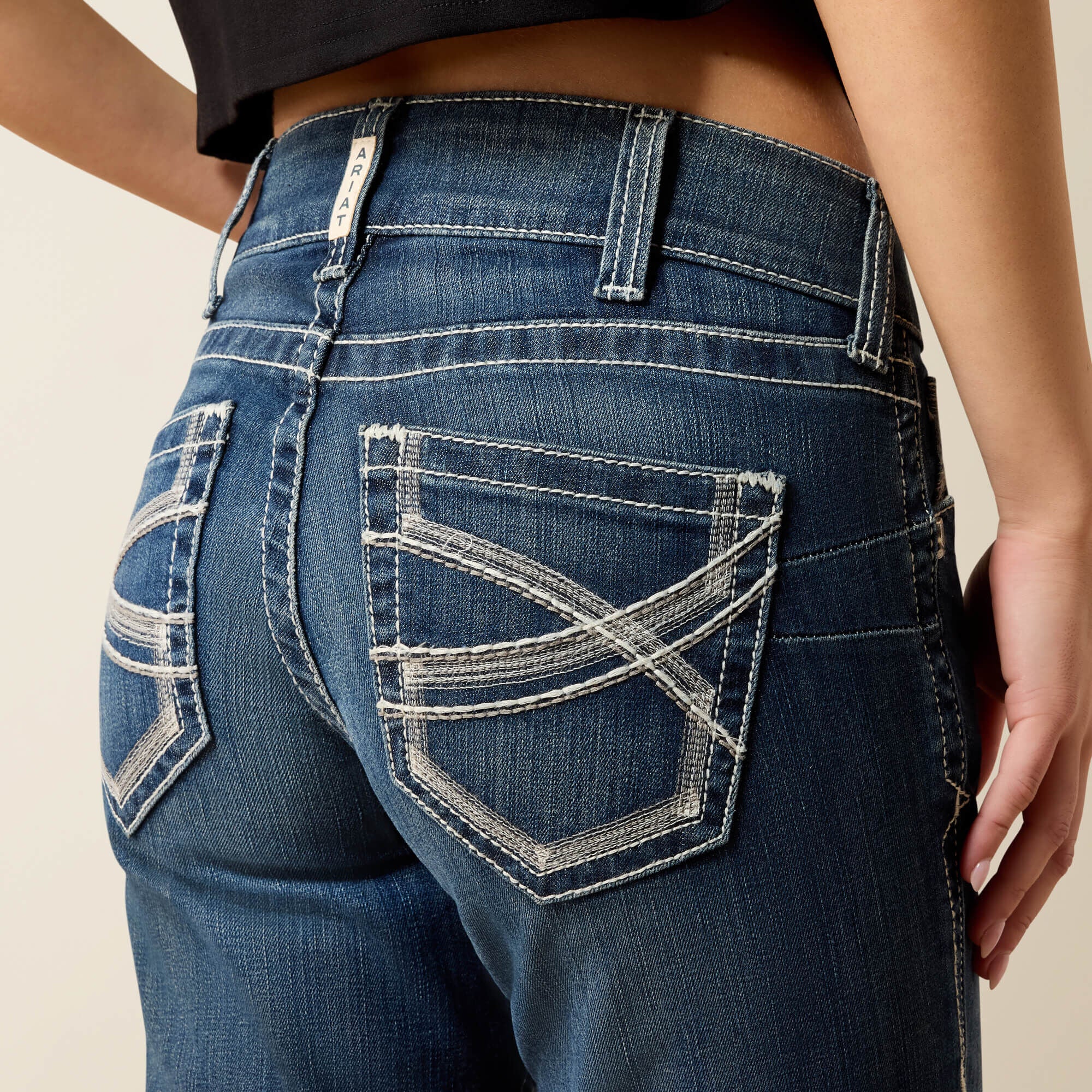 Ariat R.E.A.L. Mid Rise Stretch Ivy Stackable Straight Leg Jean For Sale