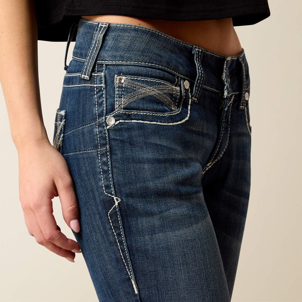 Ariat R.E.A.L. Mid Rise Stretch Ivy Stackable Straight Leg Jean For Sale