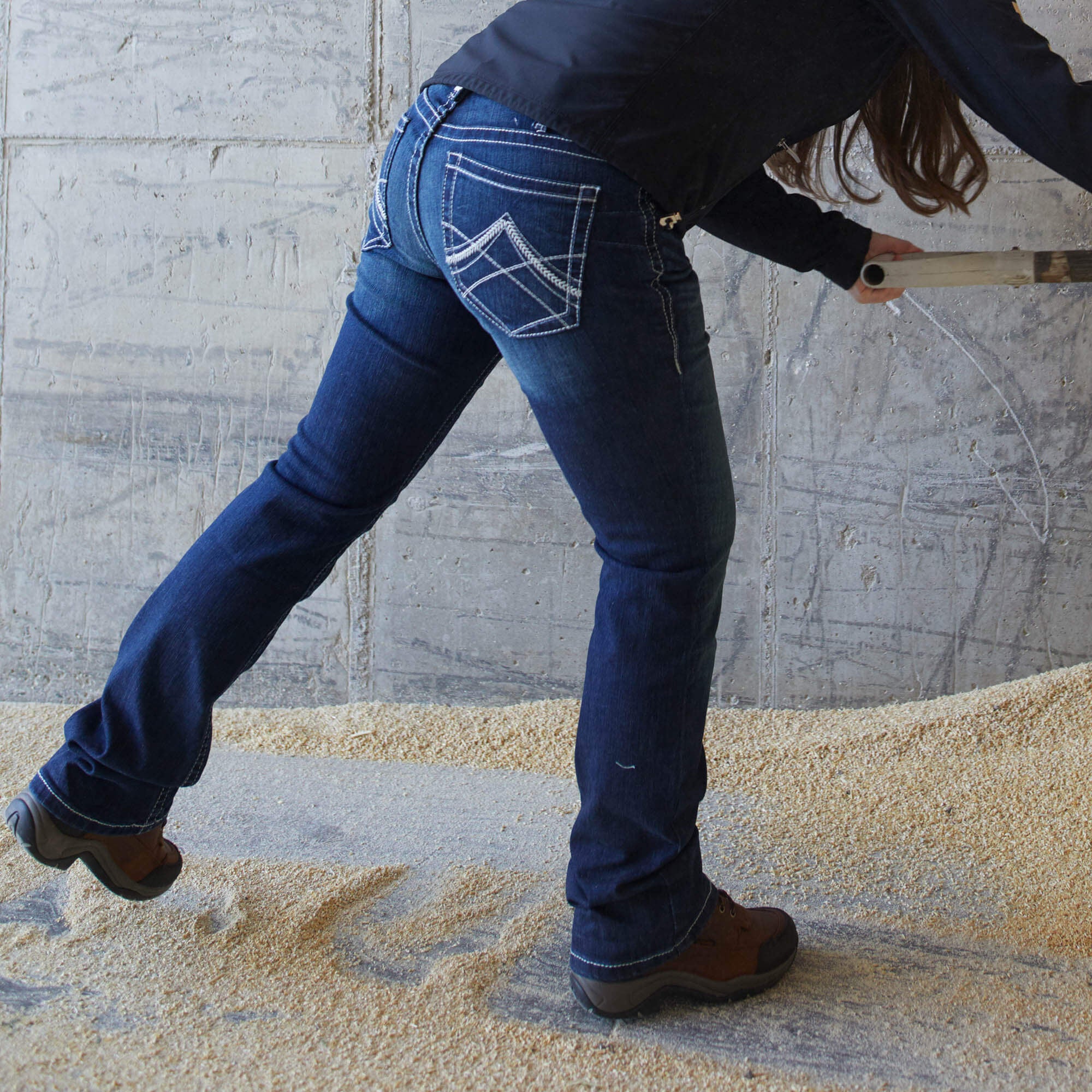 Ariat R.E.A.L. Mid Rise Stretch Whipstitch Boot Cut Jean Outlet