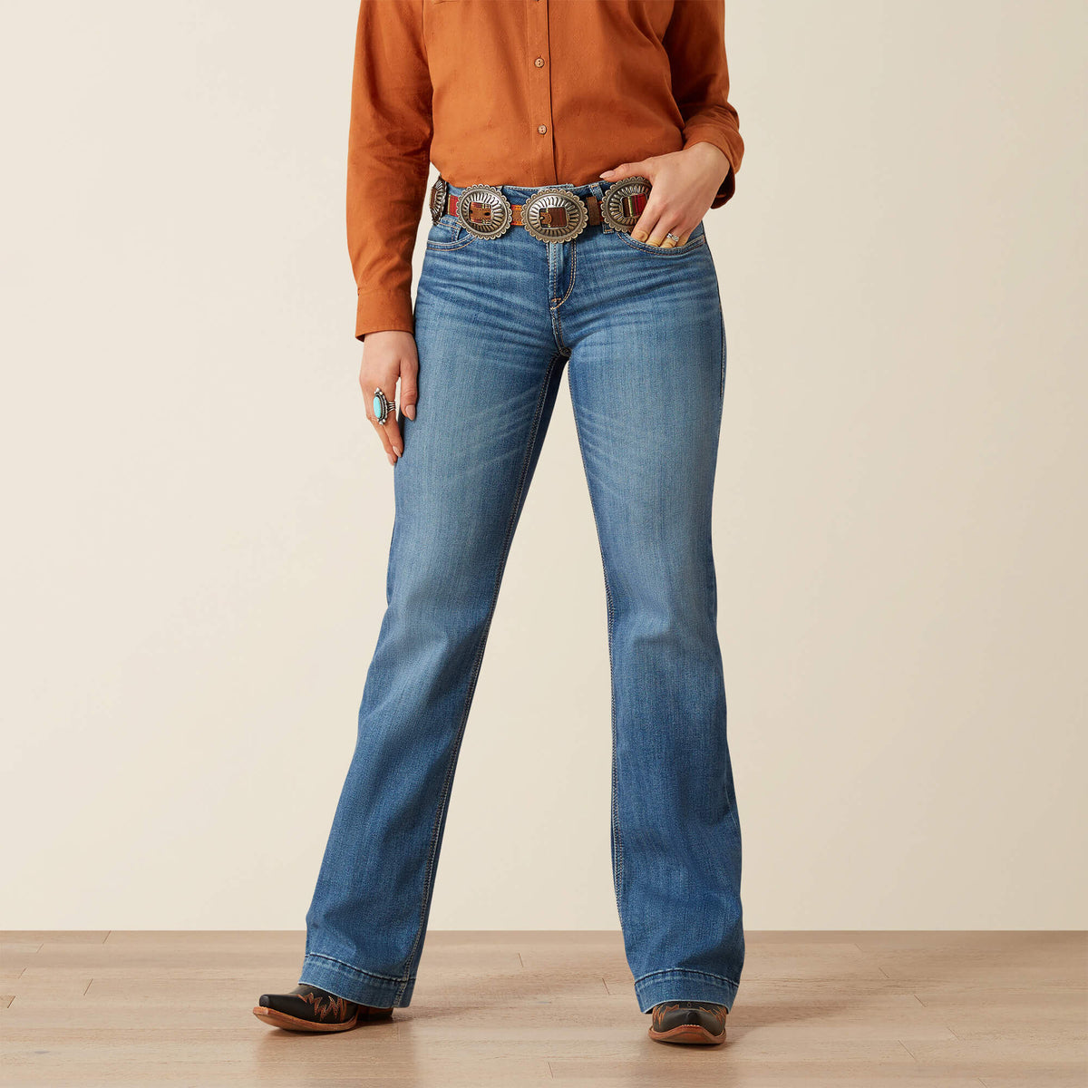Ariat Perfect Rise Isabelle Wide Trouser Jeans On Sale