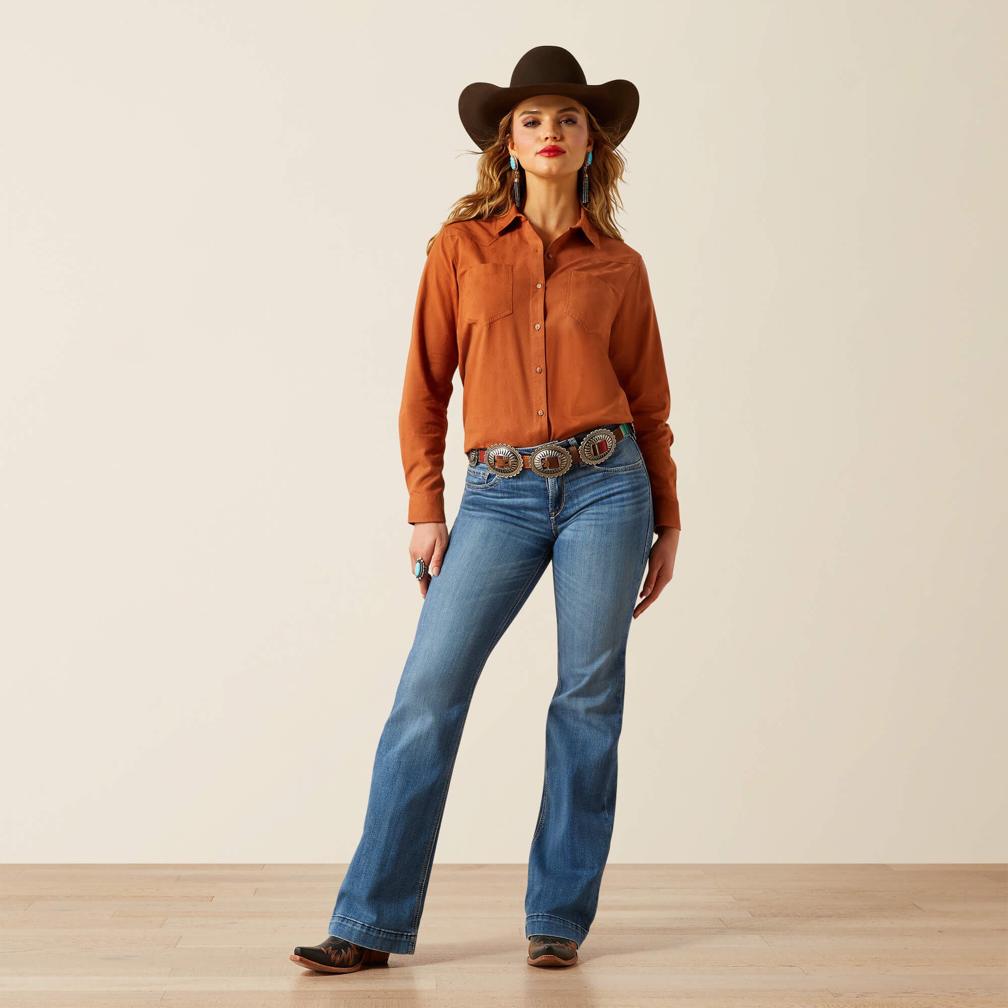 Ariat Perfect Rise Isabelle Wide Trouser Jeans On Sale