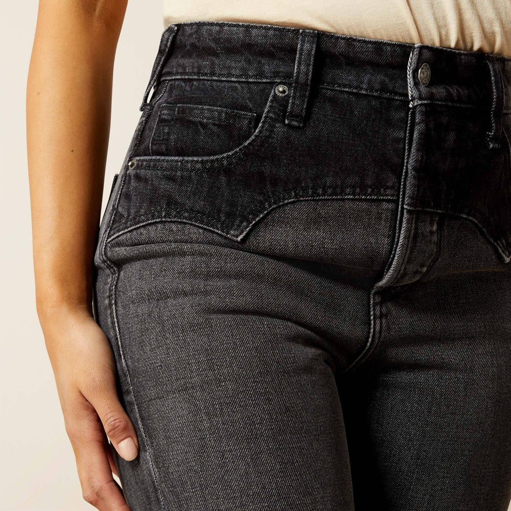 Ariat Ultra High Rise Cheyenne Yoke Tomboy Boot Cut Jean For Sale