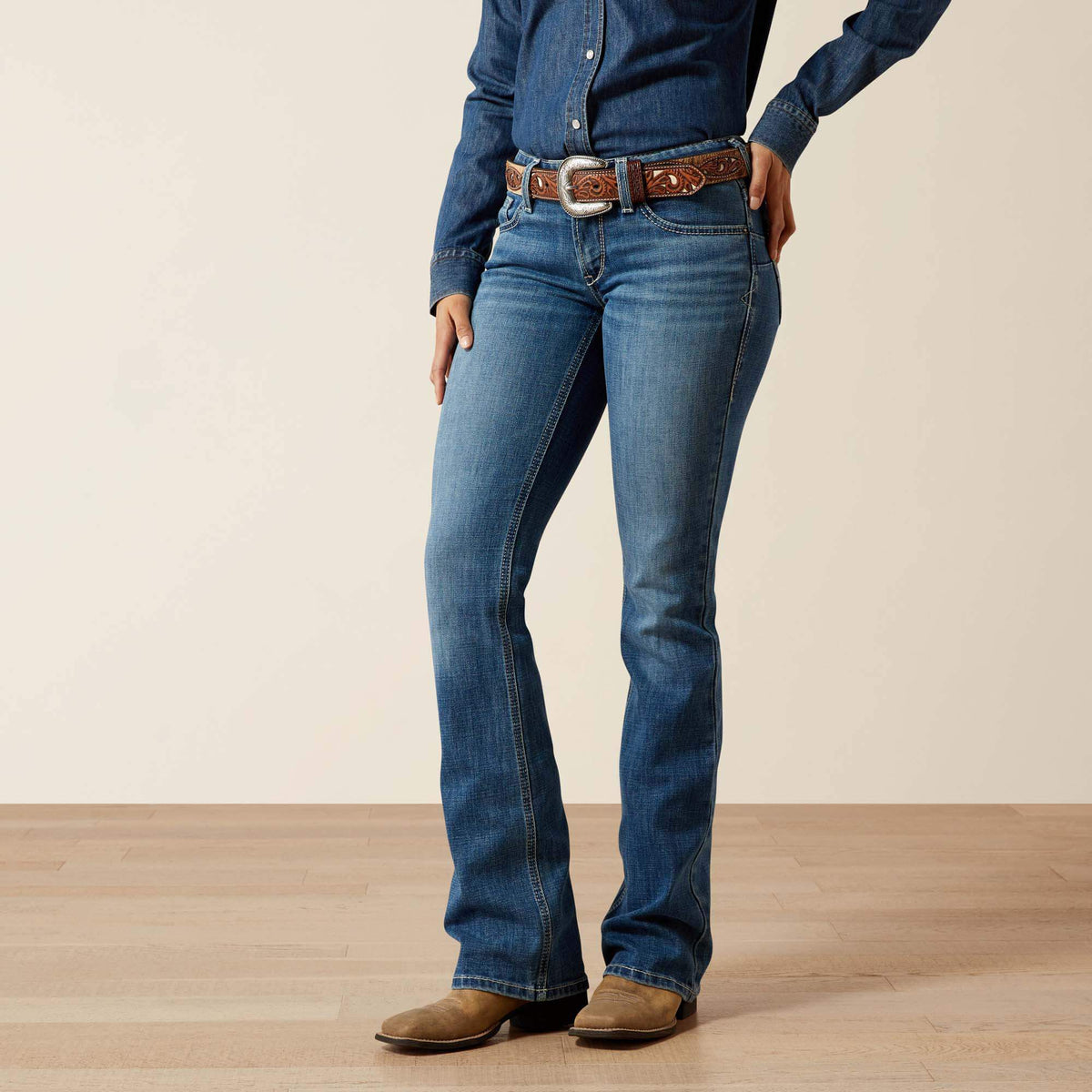 Ariat Mid Rise Aisha Boot Cut Jean Outlet
