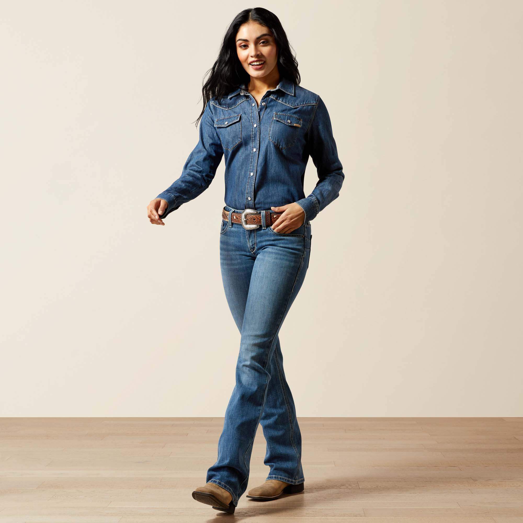 Ariat Mid Rise Aisha Boot Cut Jean Outlet