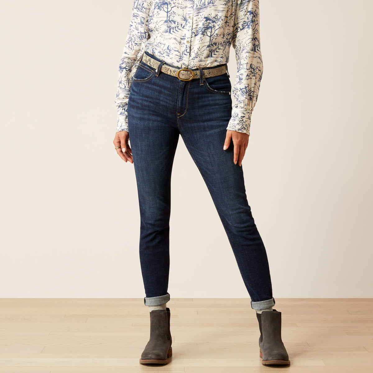 Ariat High Rise Bridle Skinny Jeans Discount