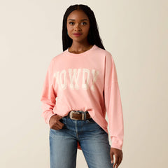 Ariat Canvas Oversized Long Sleeve T-Shirt For Sale