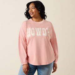 Ariat Canvas Oversized Long Sleeve T-Shirt For Sale