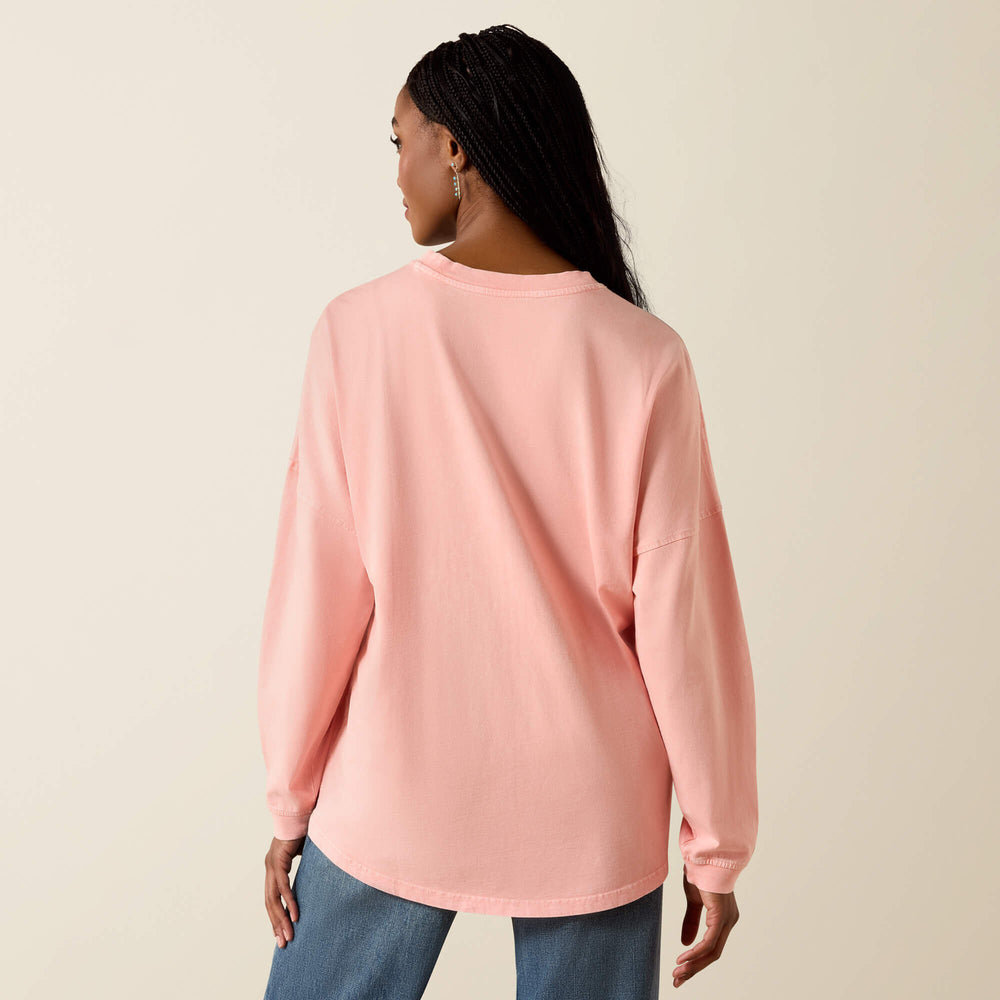 Ariat Canvas Oversized Long Sleeve T-Shirt For Sale