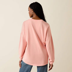Ariat Canvas Oversized Long Sleeve T-Shirt For Sale
