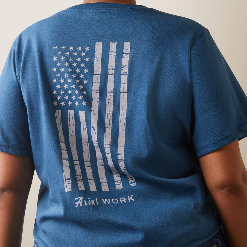 Ariat Rebar Cotton Strong American Flag Graphic T-Shirt On Sale