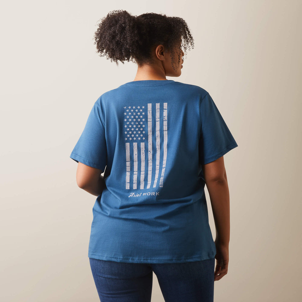 Ariat Rebar Cotton Strong American Flag Graphic T-Shirt On Sale