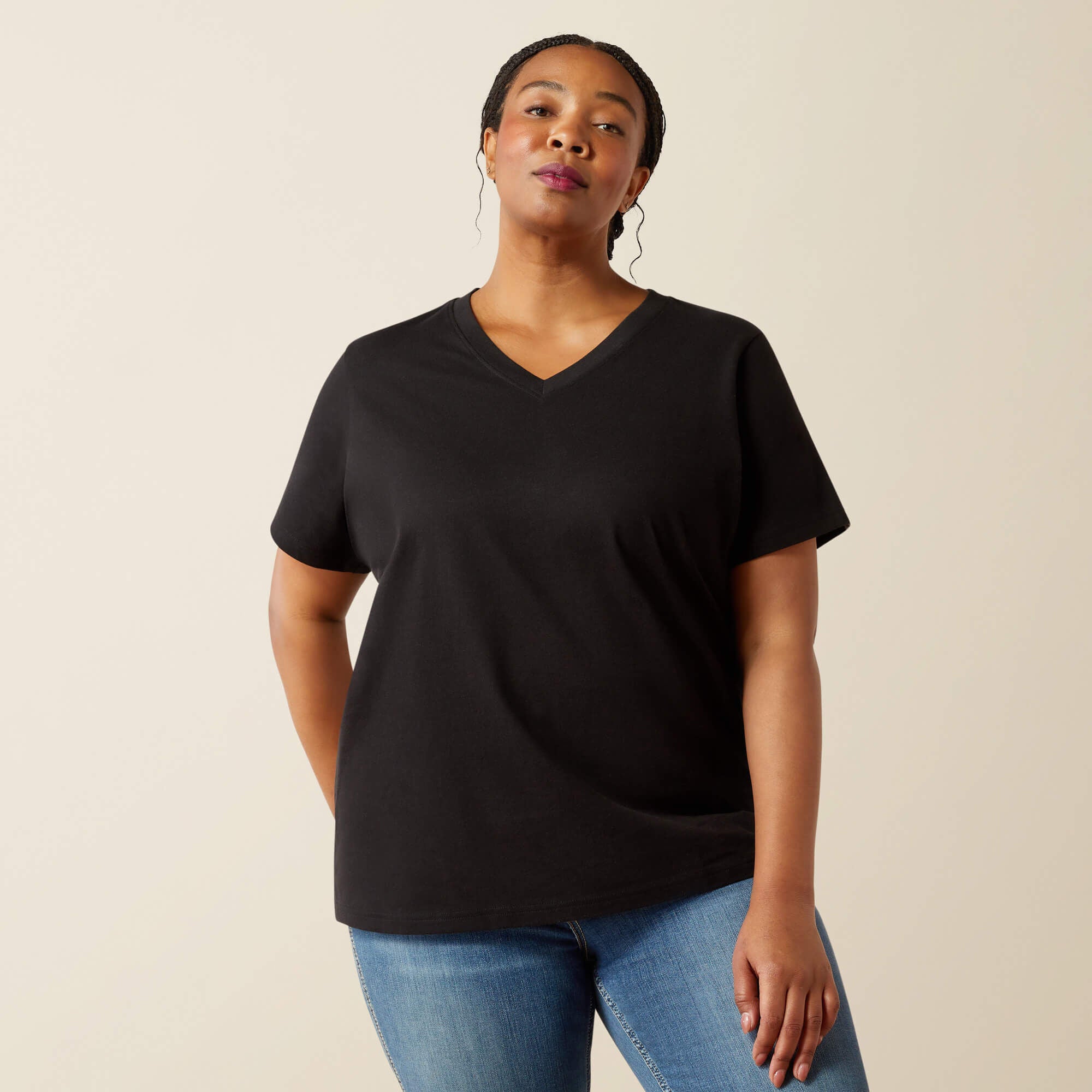 Ariat Rebar Cotton Strong Standard V-Neck T-Shirt Discount