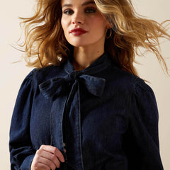 Ariat Puff Sleeve Denim Snap Shirt Sale
