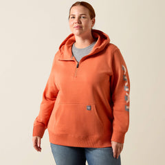Ariat Rebar Lightweight Logo 1/2 Zip Hoodie For Sale
