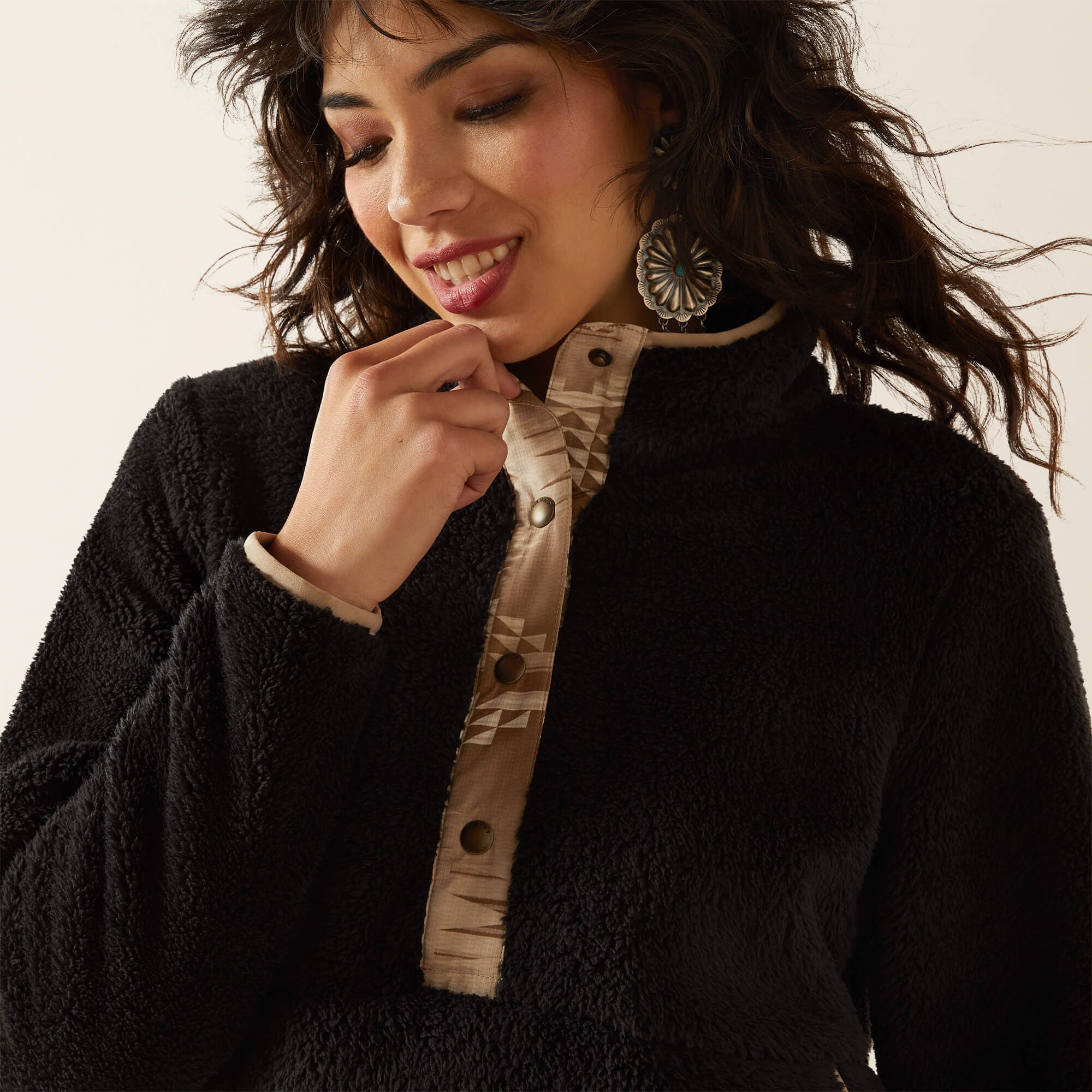 Ariat Berber Snap Front Sweatshirt On Sale