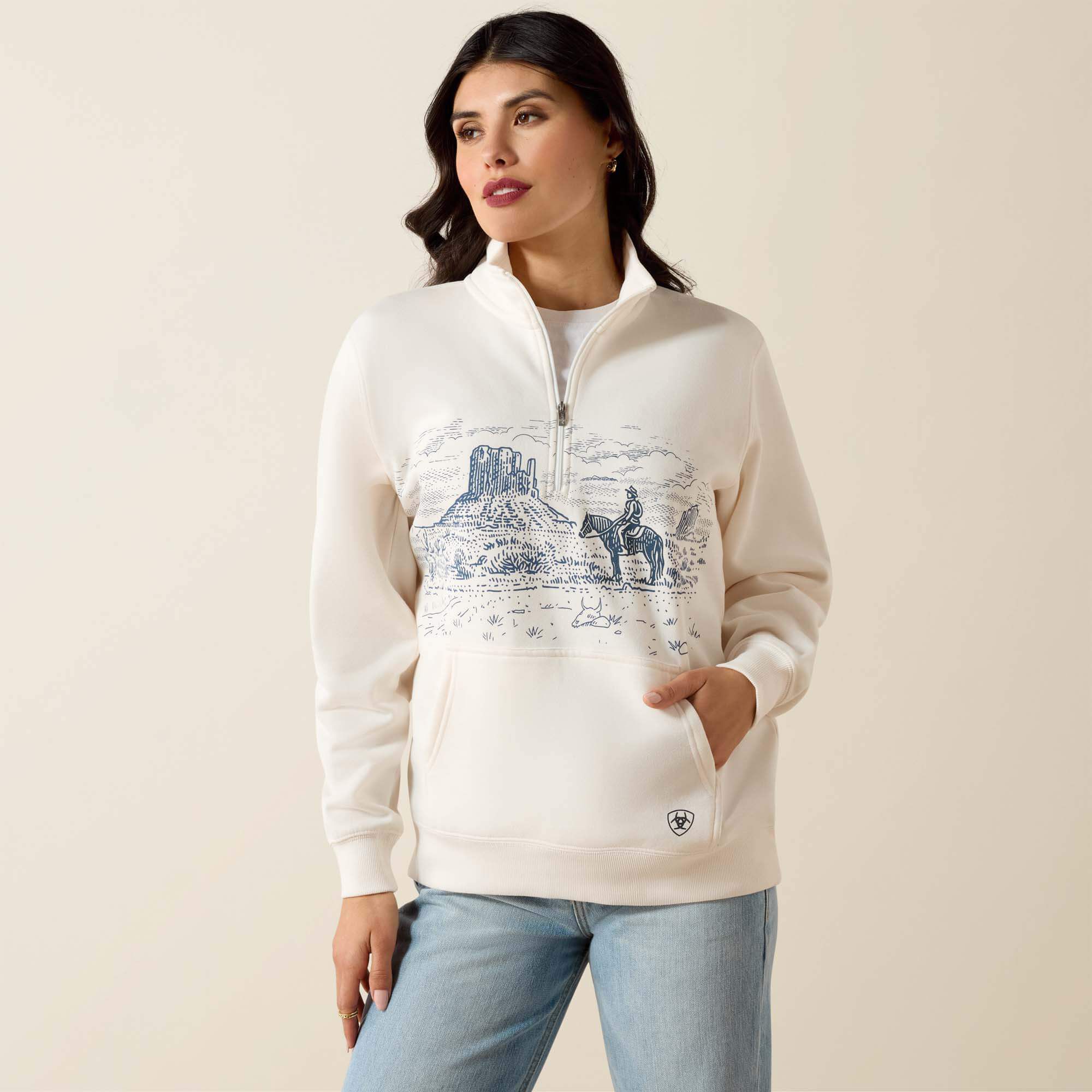 Ariat Traveler 1/2 Zip Sweatshirt Outlet