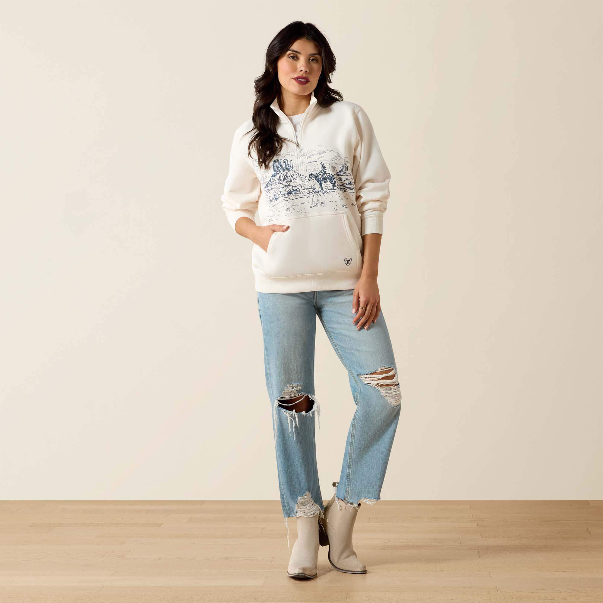 Ariat Traveler 1/2 Zip Sweatshirt Outlet