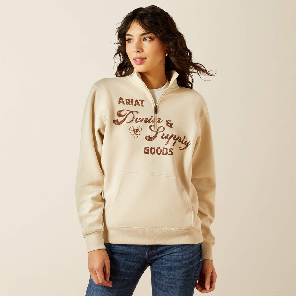 Ariat Denim and Supply 1/2 Zip Sweatshirt Outlet