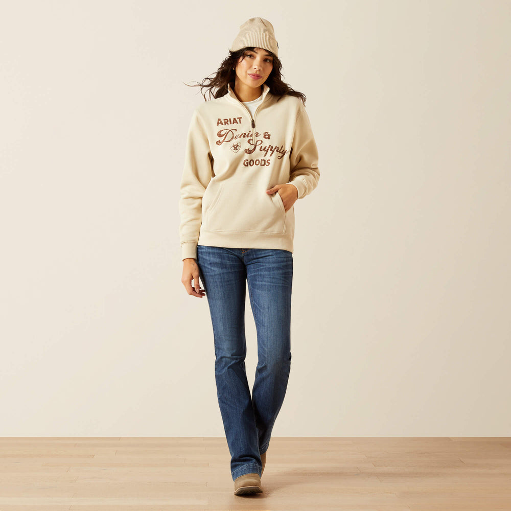 Ariat Denim and Supply 1/2 Zip Sweatshirt Outlet