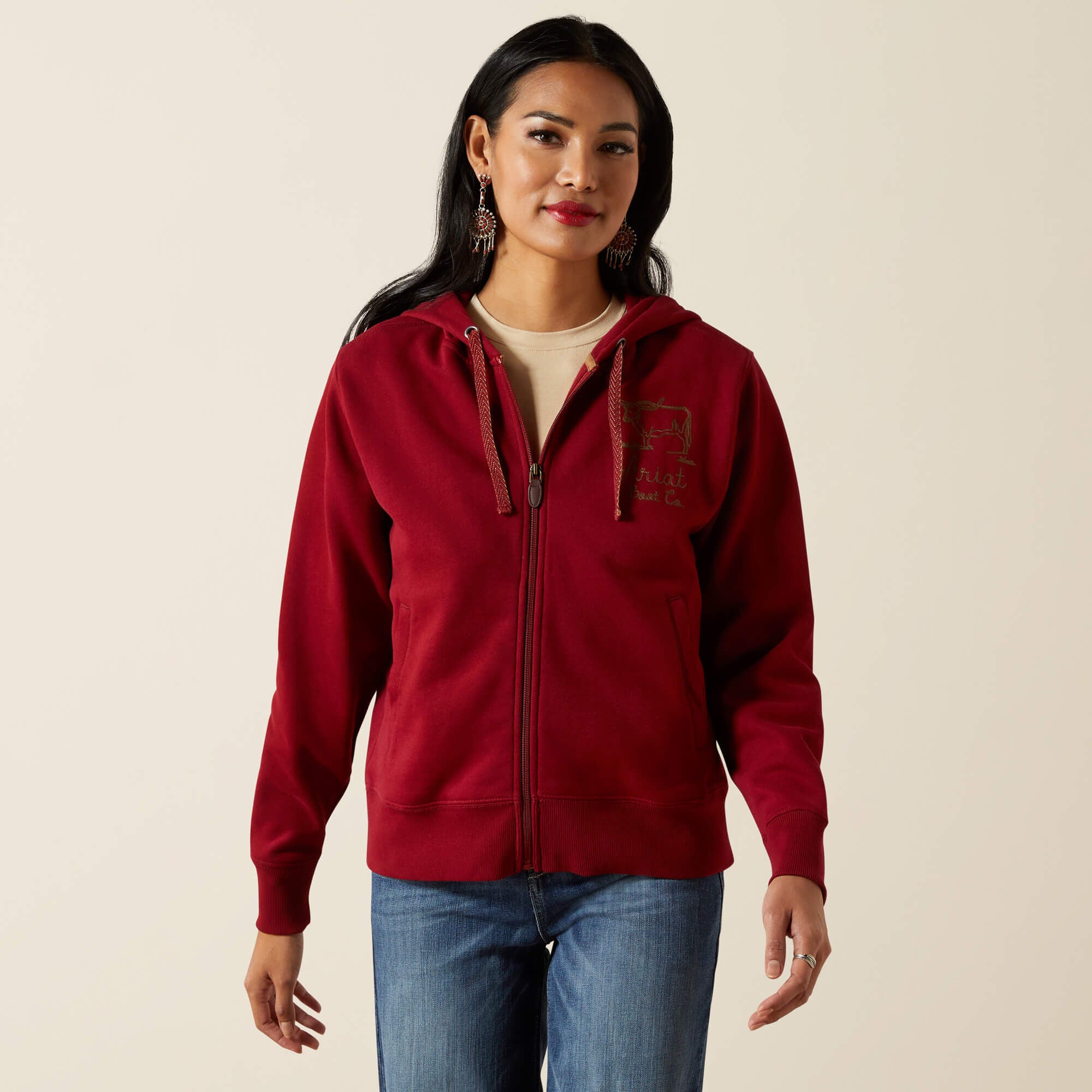 Ariat Stitched Full Zip Hoodie Discount