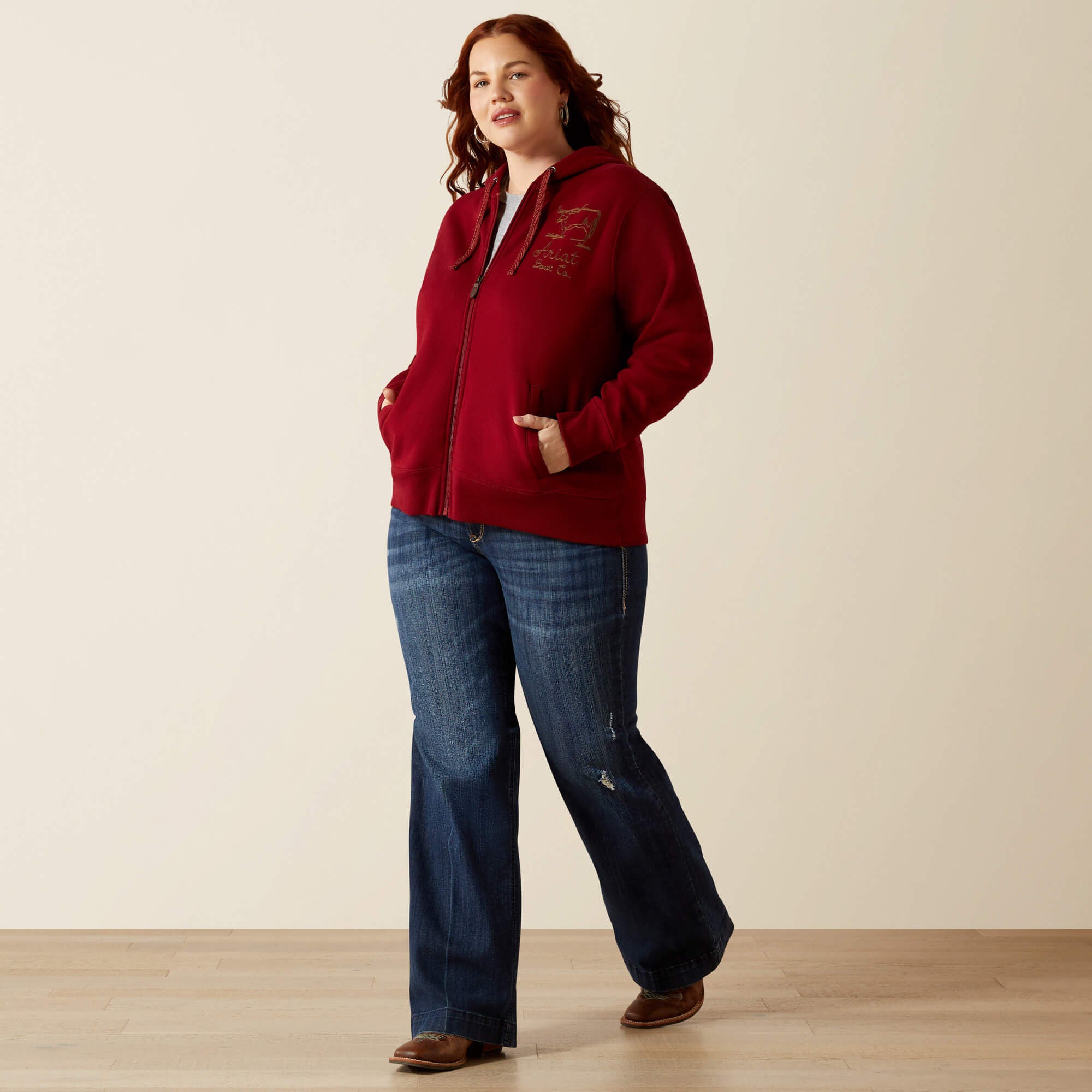 Ariat Stitched Full Zip Hoodie Discount