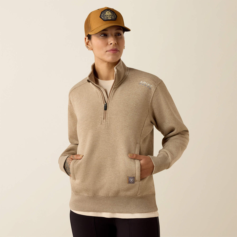Ariat Rebar Lightweight Mock 1/2 Zip Sweatshirt Outlet
