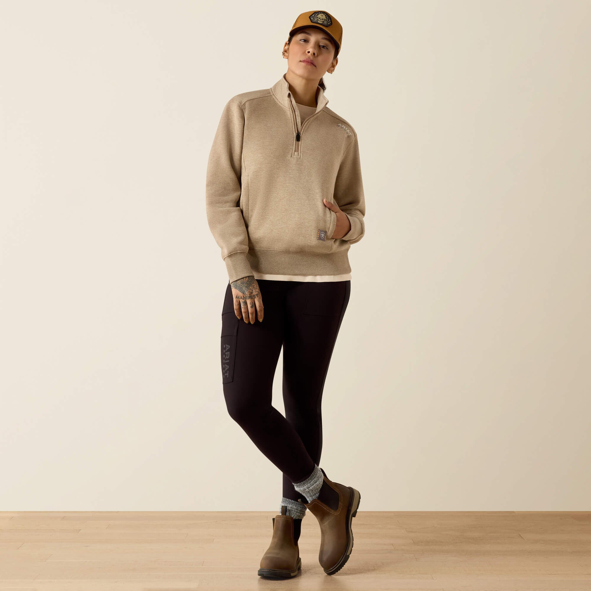 Ariat Rebar Lightweight Mock 1/2 Zip Sweatshirt Outlet