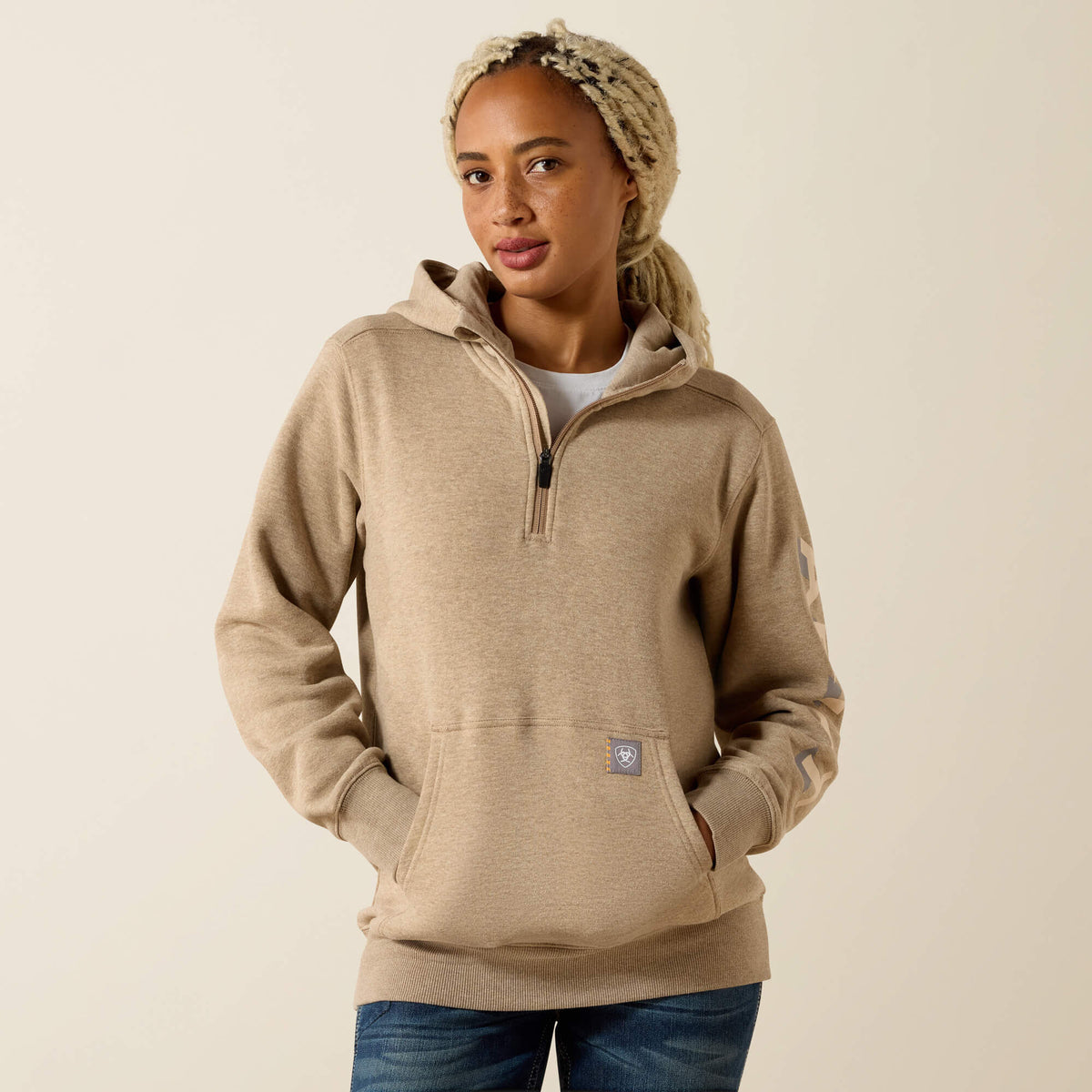 Ariat Rebar Lightweight Logo 1/2 Zip Hoodie Online