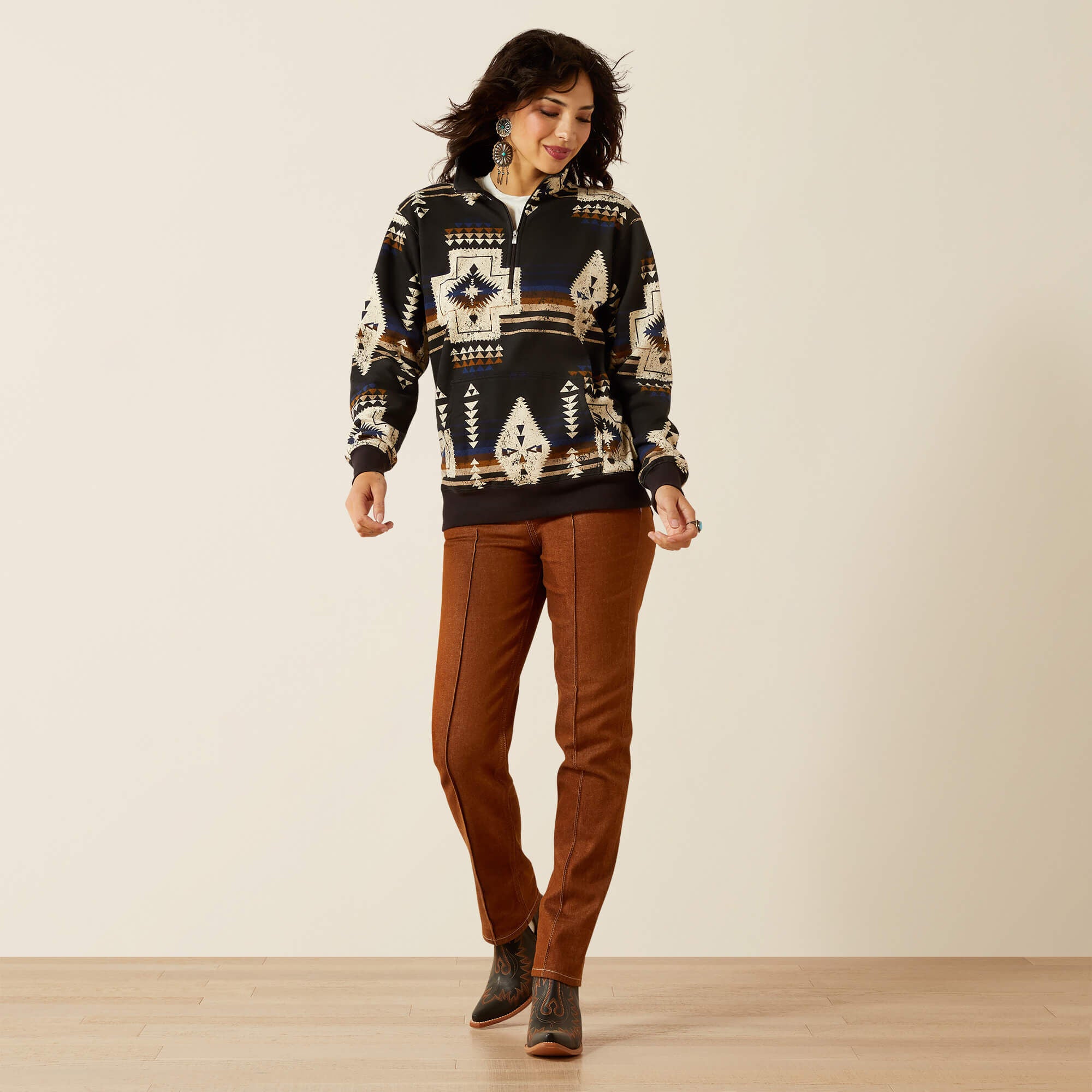 Ariat Sienna 1/2 Zip Sweatshirt Discount