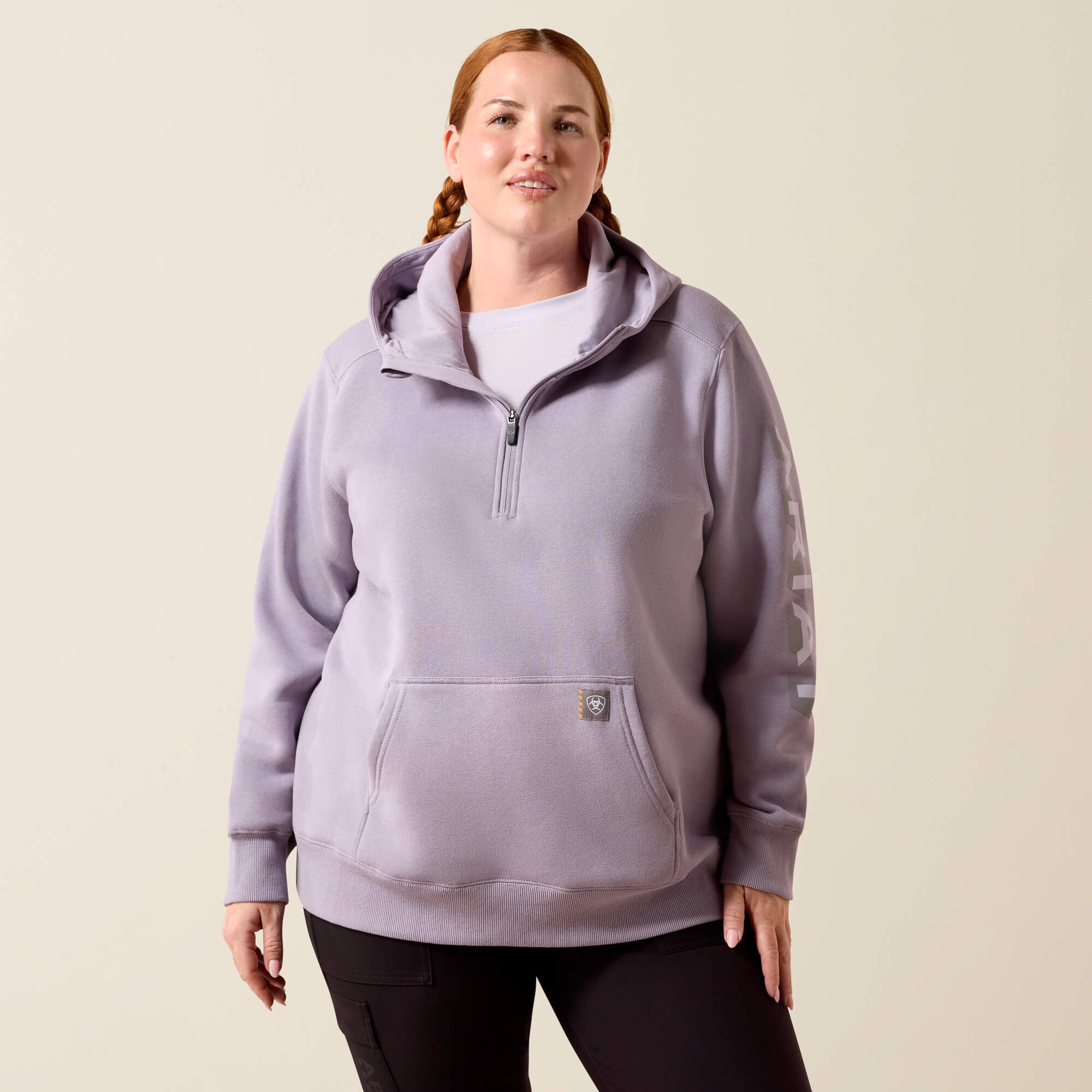 Ariat Rebar Lightweight Logo 1/2 Zip Hoodie On Sale