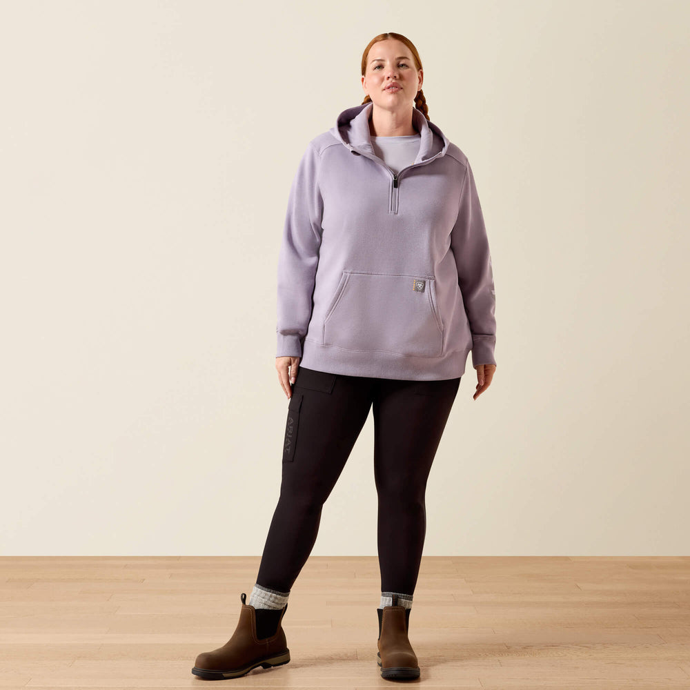 Ariat Rebar Lightweight Logo 1/2 Zip Hoodie On Sale