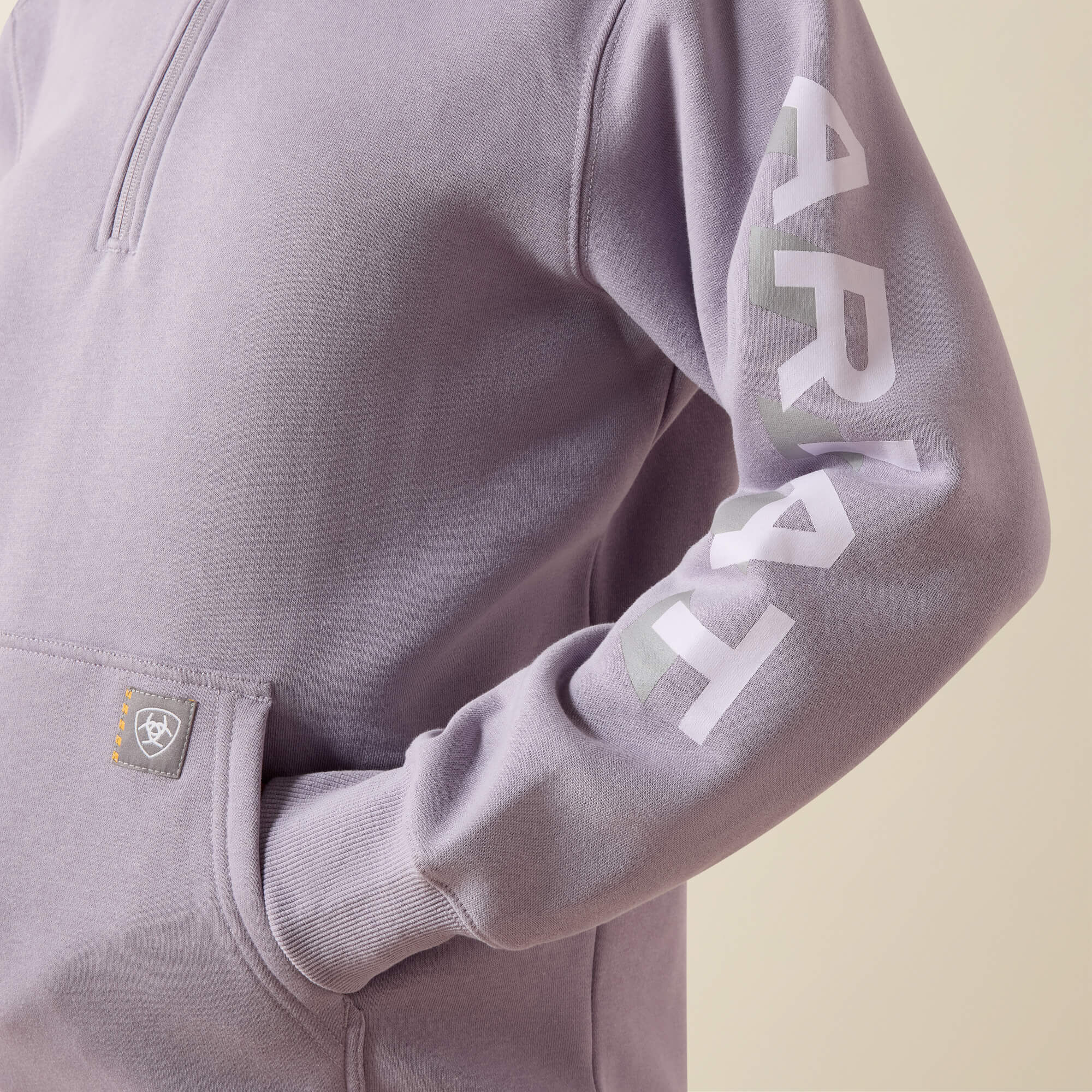 Ariat Rebar Lightweight Logo 1/2 Zip Hoodie On Sale
