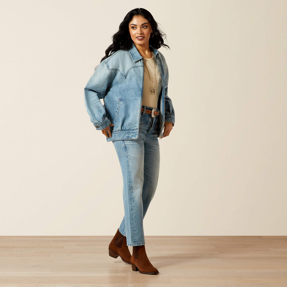 Ariat Cheyenne Denim Bomber Jacket Outlet
