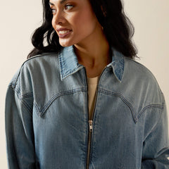 Ariat Cheyenne Denim Bomber Jacket Outlet