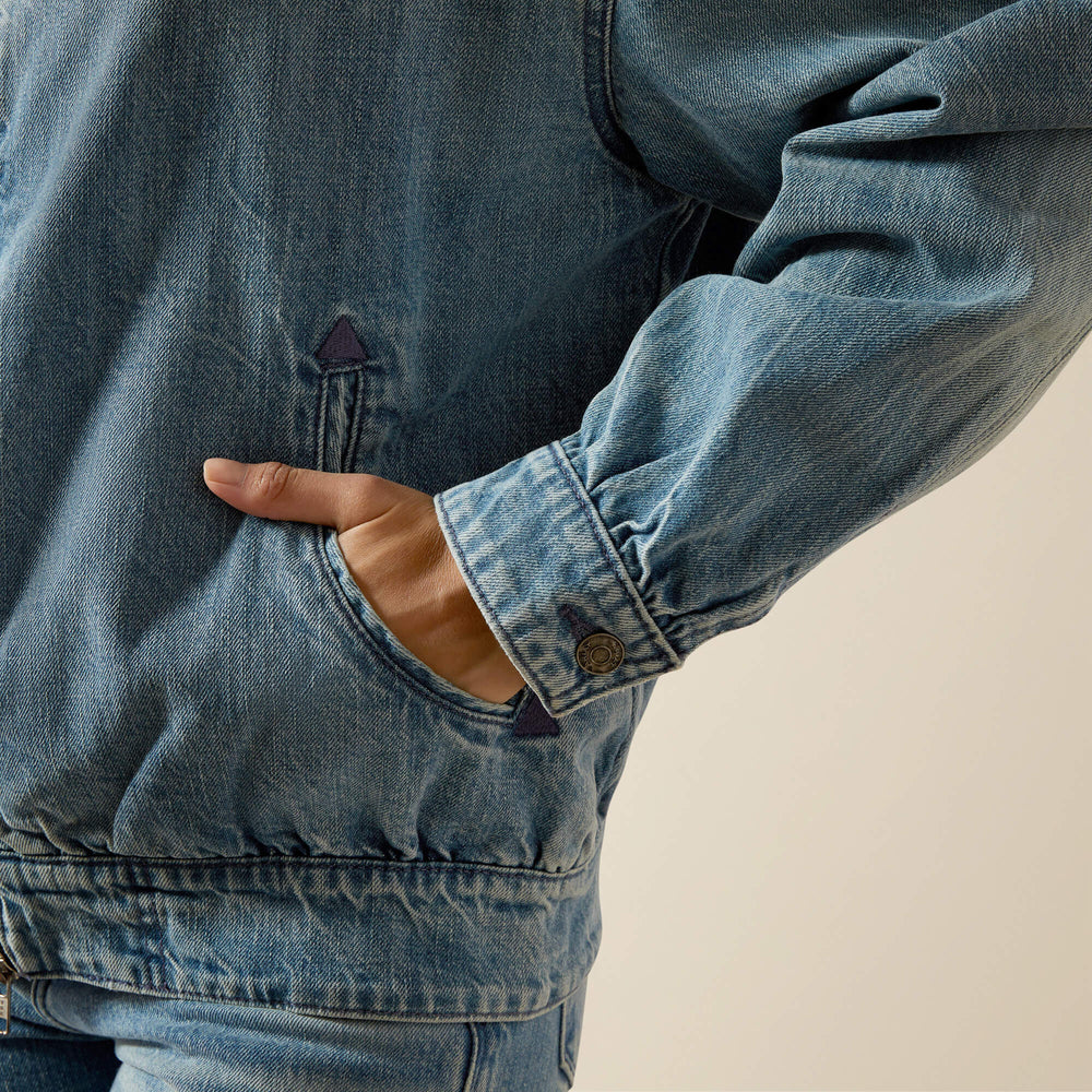 Ariat Cheyenne Denim Bomber Jacket Outlet