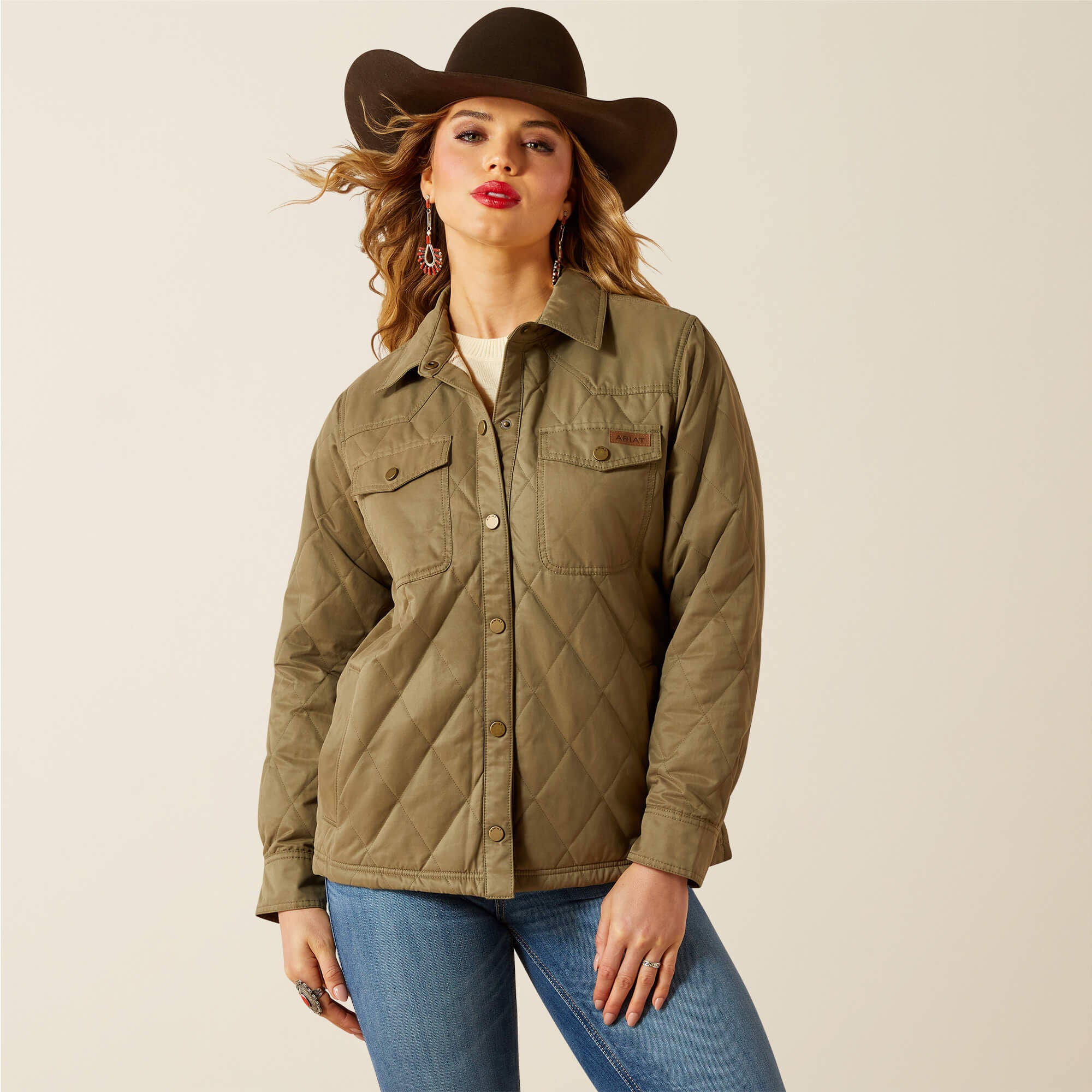 Ariat Grizzly Quilted Barn Jacket For Sale